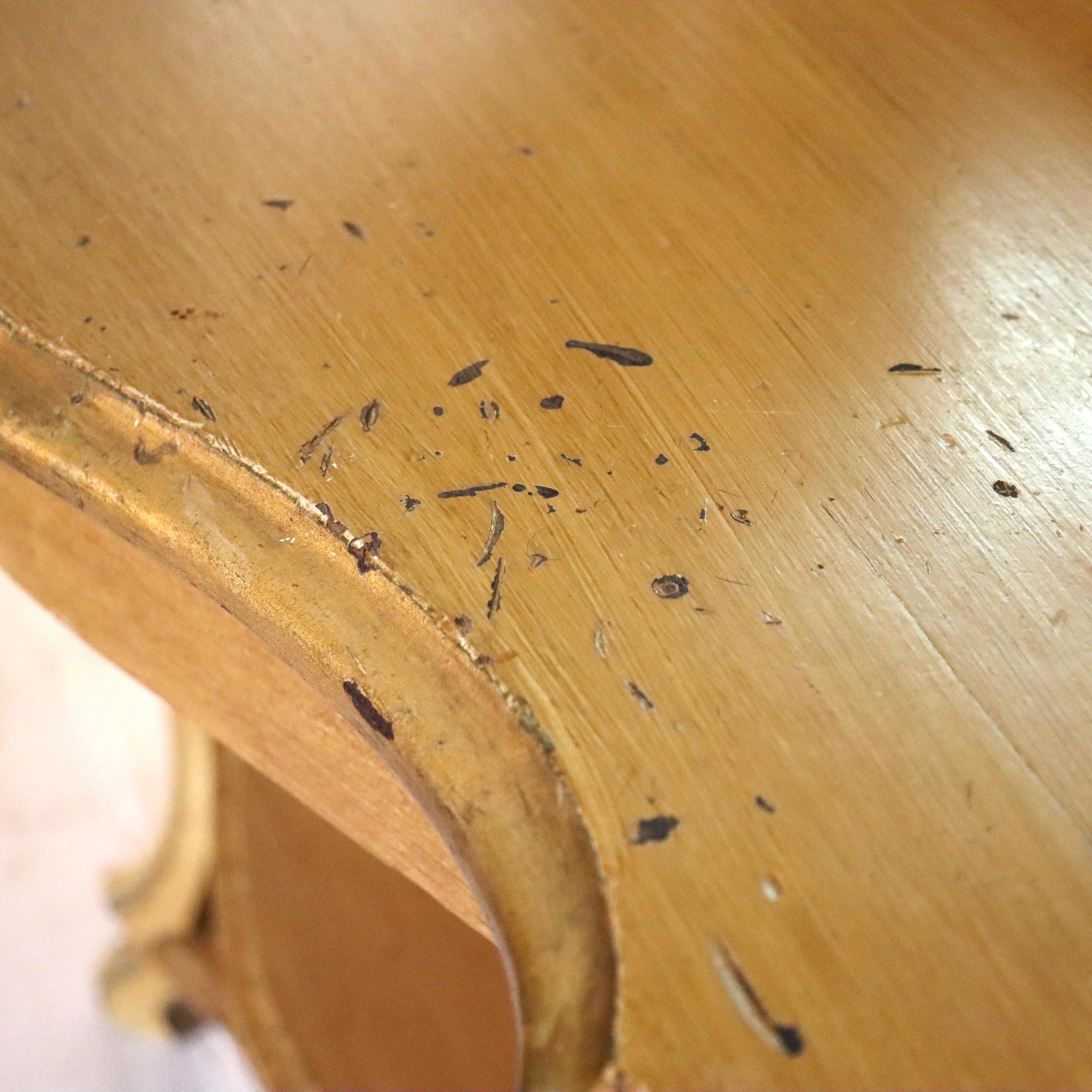 Antike Faux gemalt geschnitzt Nussbaum Etagere mit Spiegel C1890 im Angebot 5