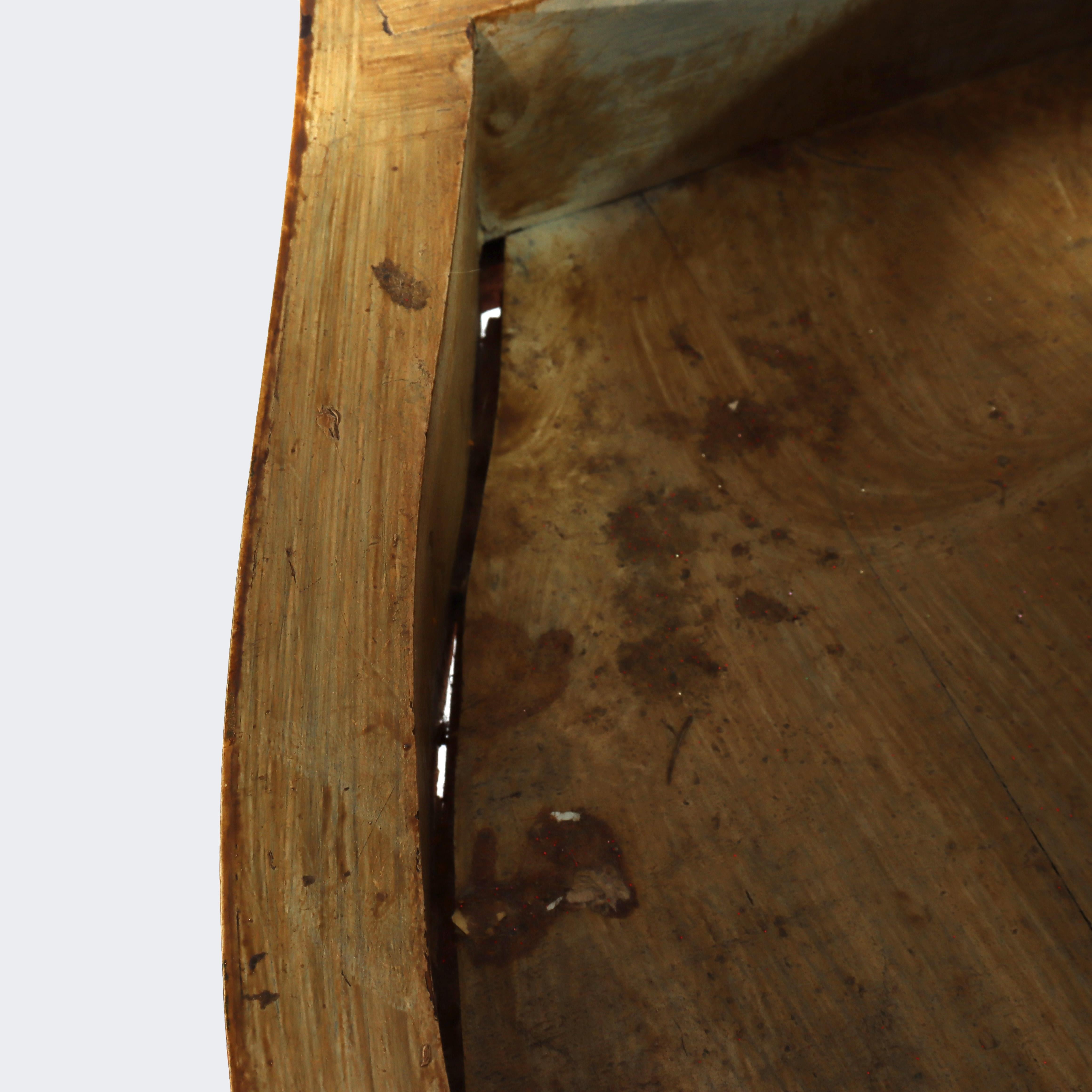 Antike Faux gemalt geschnitzt Nussbaum Etagere mit Spiegel C1890 im Angebot 4