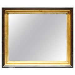 Antique Faux Painted, Ebonized and Giltwood Wall Mirror, circa 1890