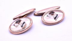 Antique Faux Resin Mould Dog Cufflinks, circa 1920