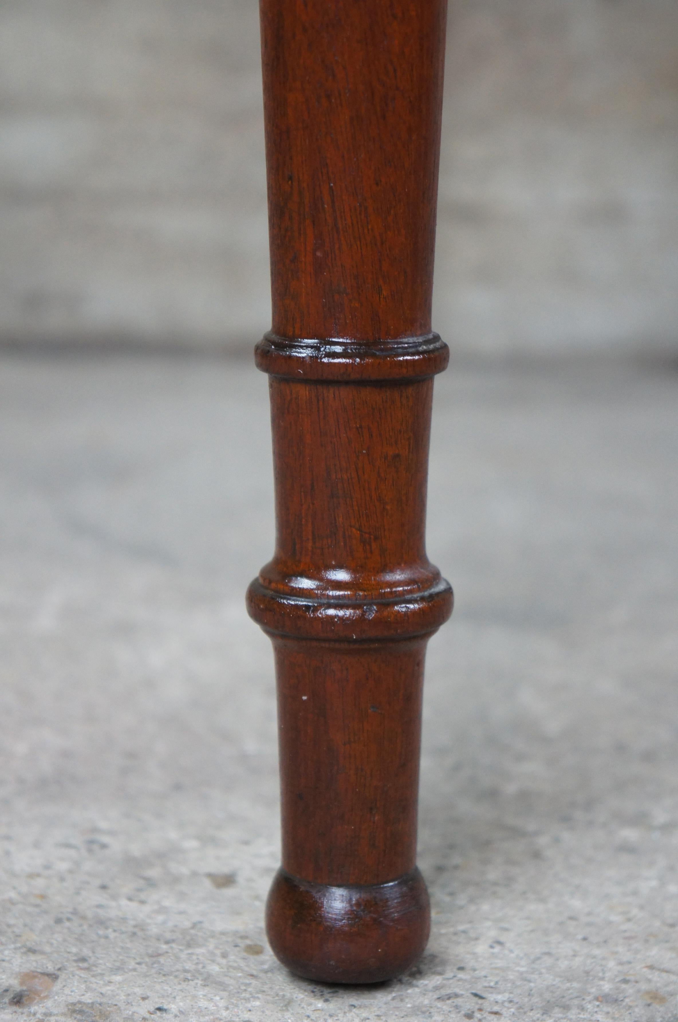 Antique Federal American Mahogany Drop Leaf Dining Breakfast Table Inlaid 5