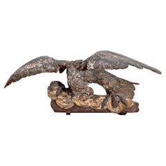 Antique Federal Carved And Gilt Finished Eagle