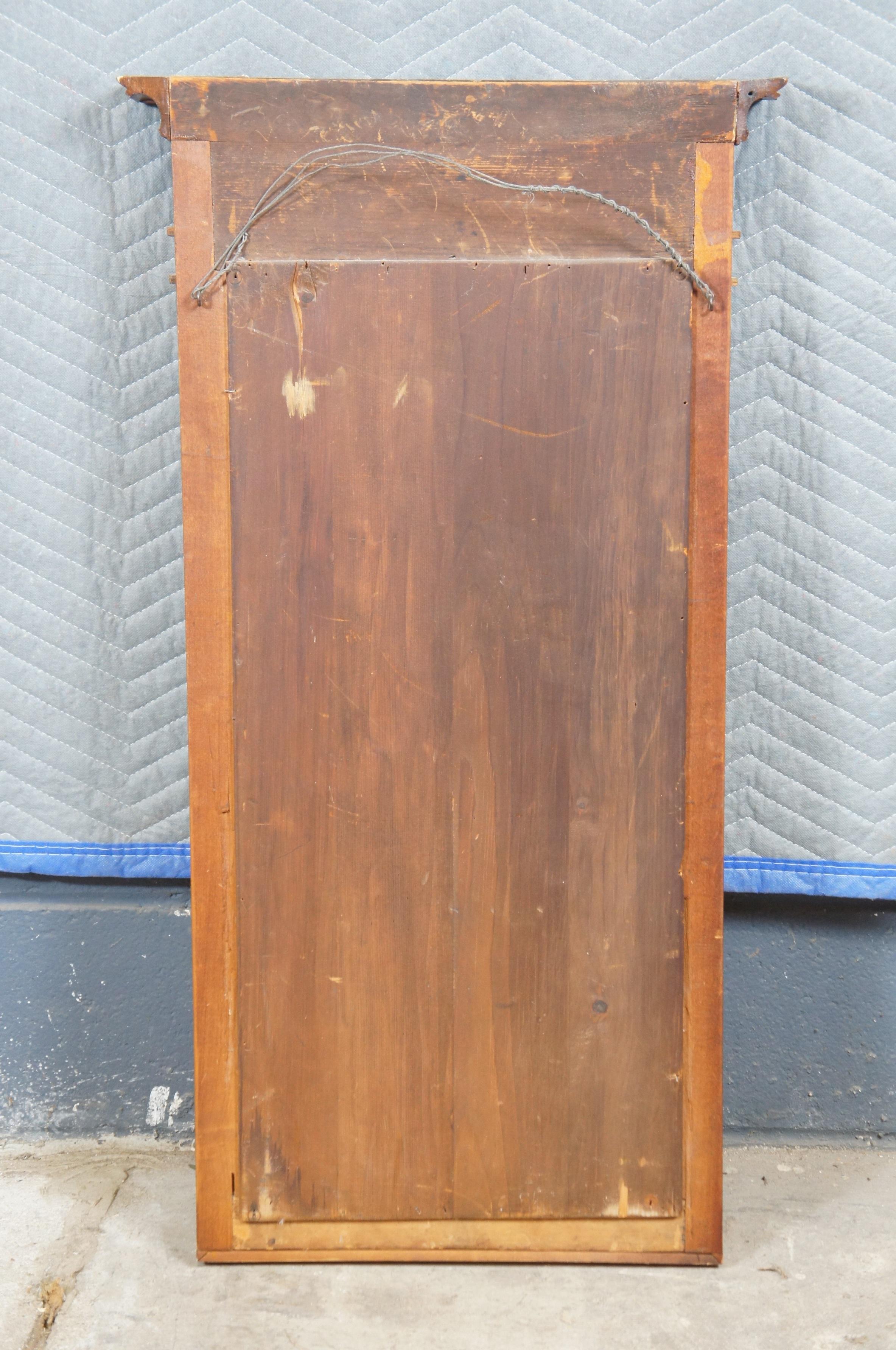 Antiguo Espejo de Mantel Federal de Caoba Tallada Trumeau Pier de 35 siglo XIX en venta