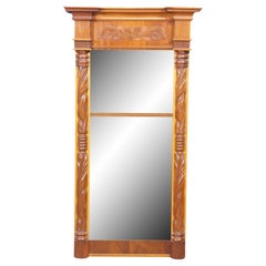 Antique Feder acajou sculpté Trumeau Pier Mantel Mirror 35" (miroir de cheminée)