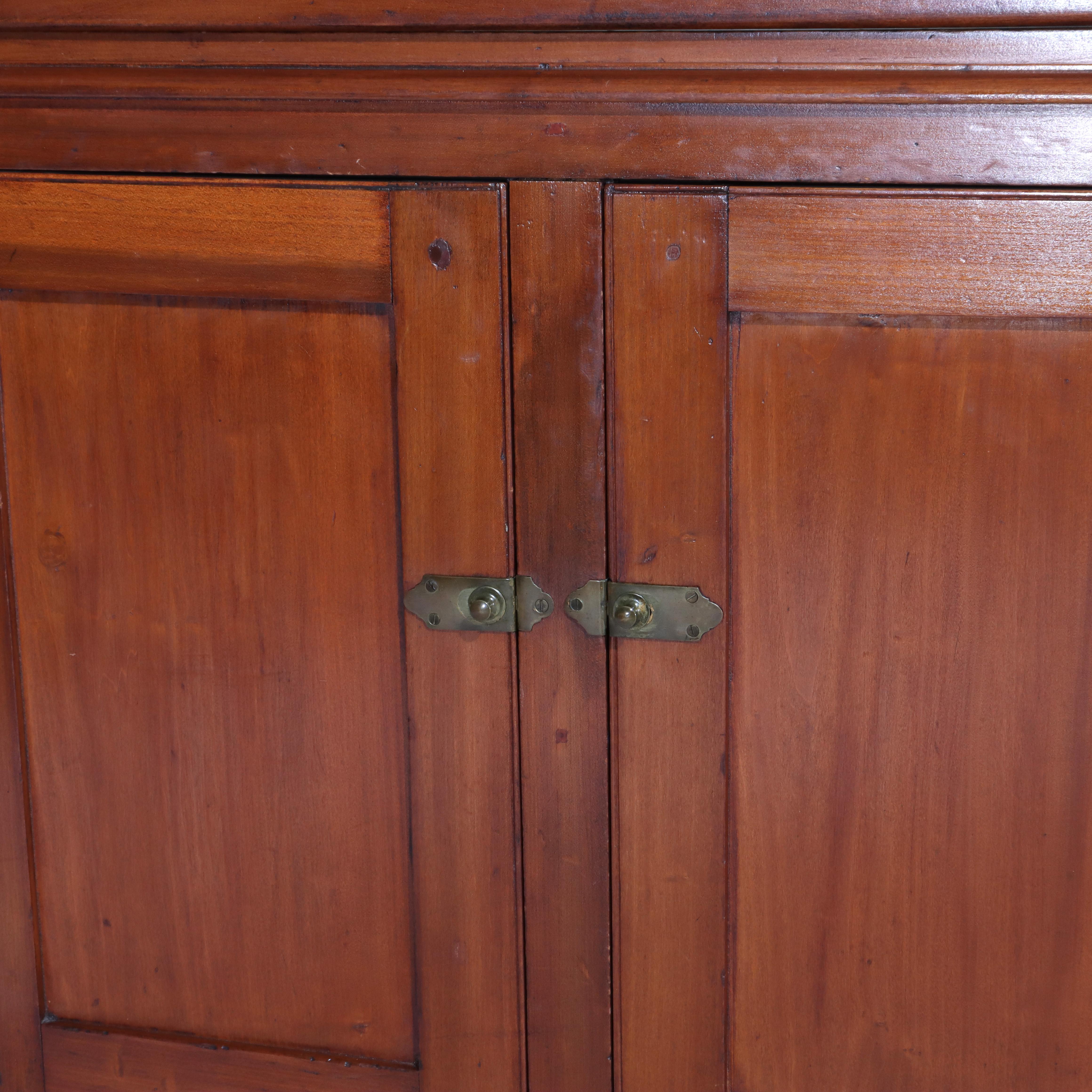19th Century Antique Federal Cherry Hepplewhite Corner Cabinet C1840 For Sale