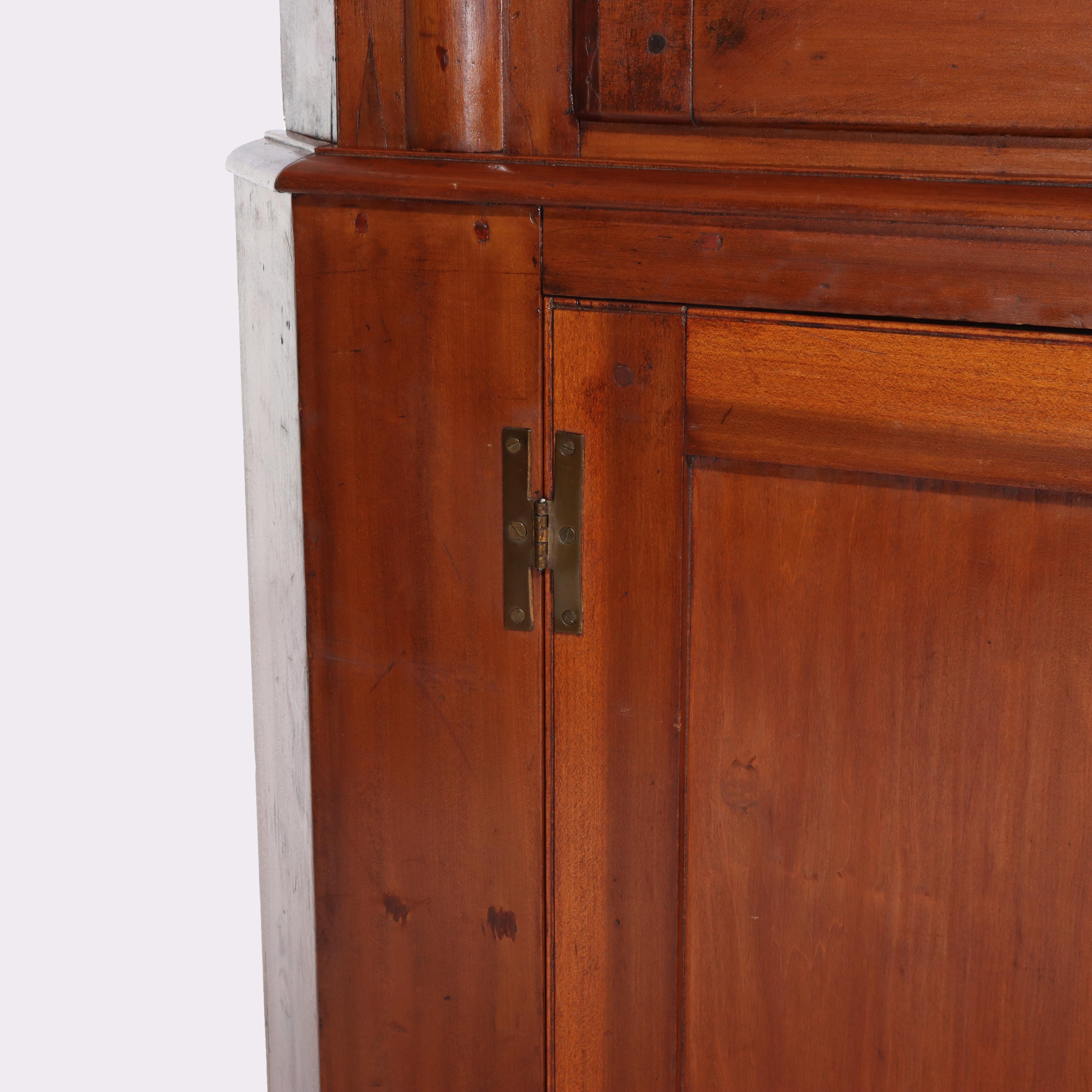 Antique Federal Cherry Hepplewhite Corner Cabinet C1840 For Sale 1