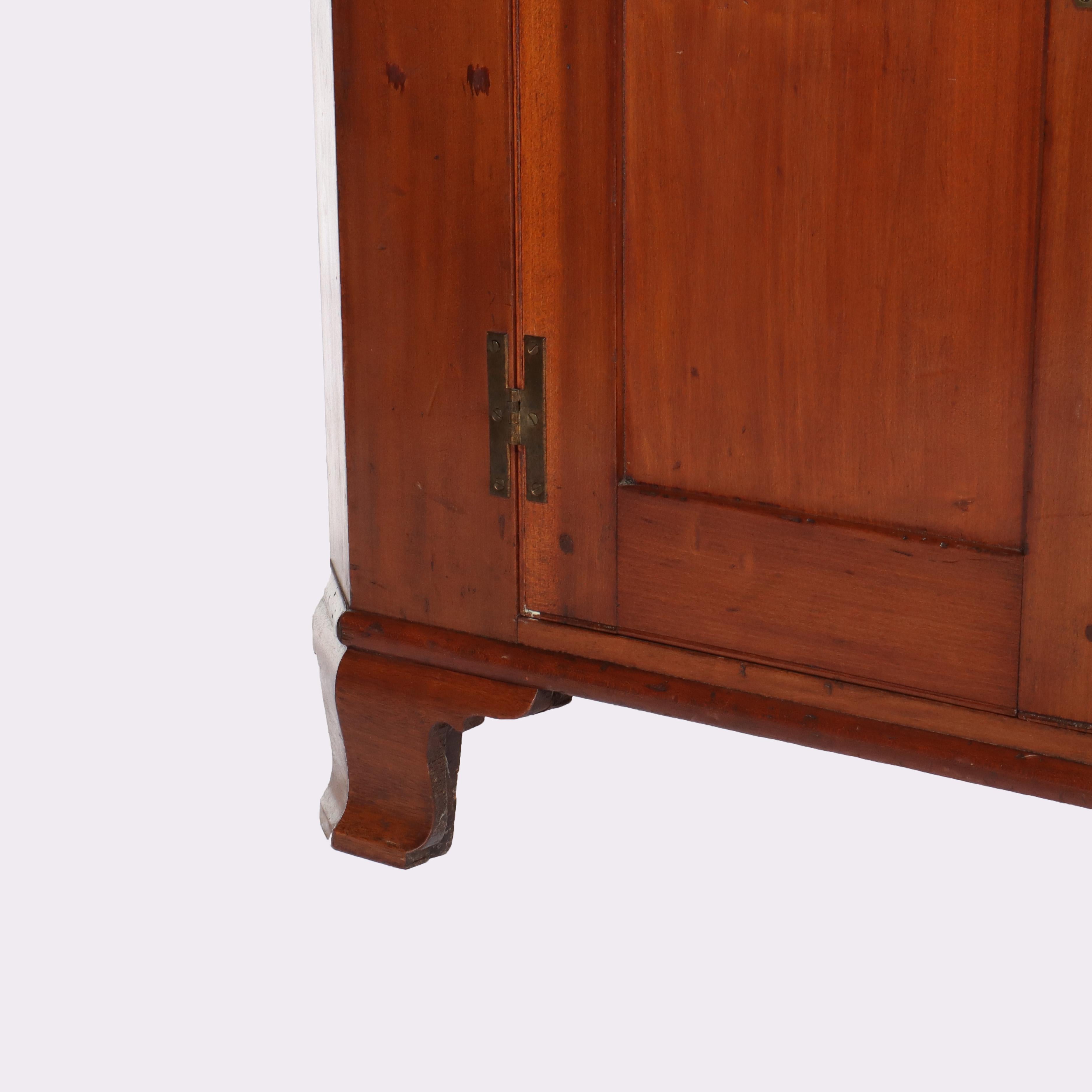 Antique Federal Cherry Hepplewhite Corner Cabinet C1840 For Sale 2