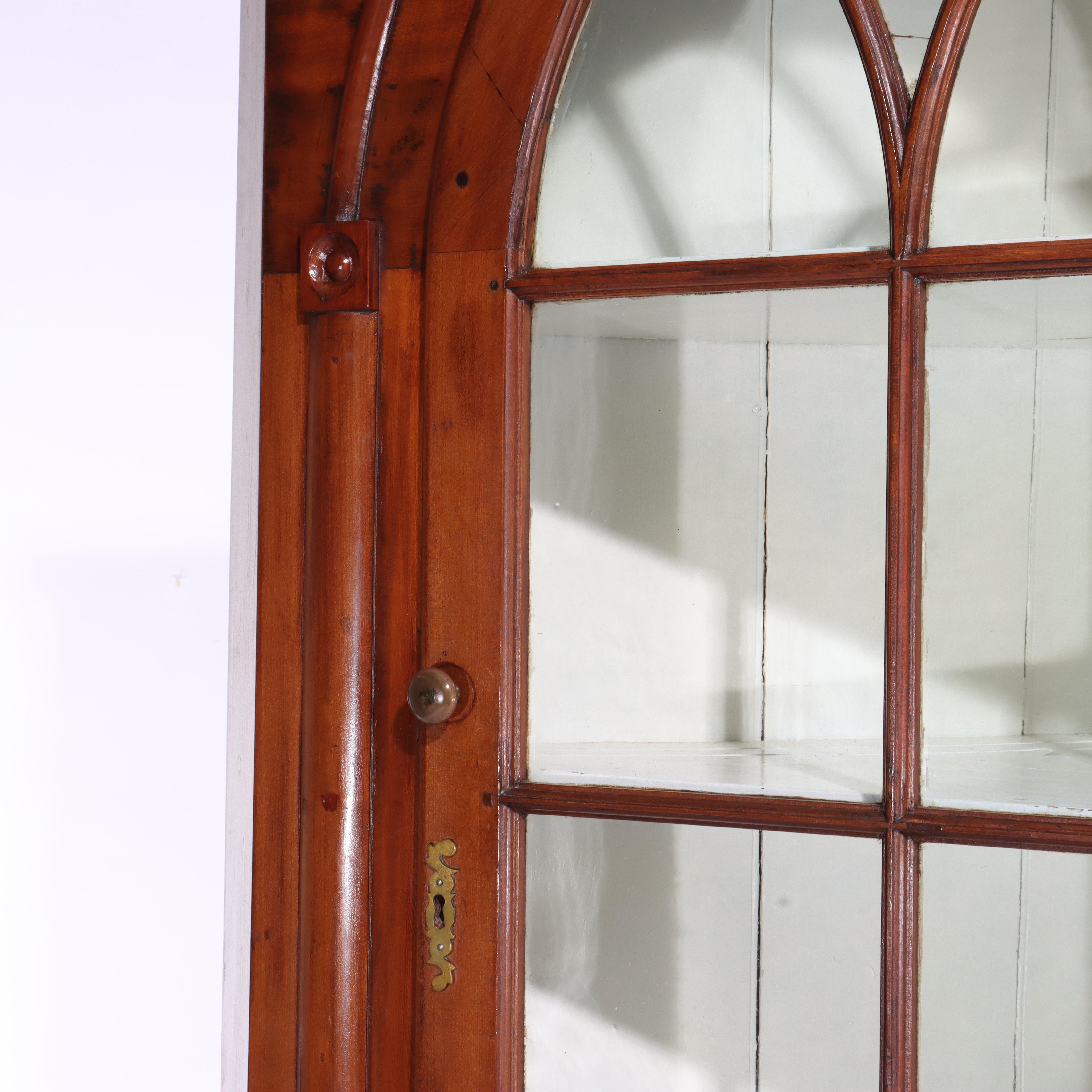 Antique Federal Cherry Hepplewhite Corner Cabinet C1840 For Sale 3
