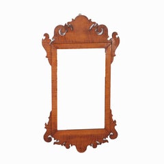 Antique Federal Chippendale Tiger Maple Mirror by The Elite Antique Shoppe C1930