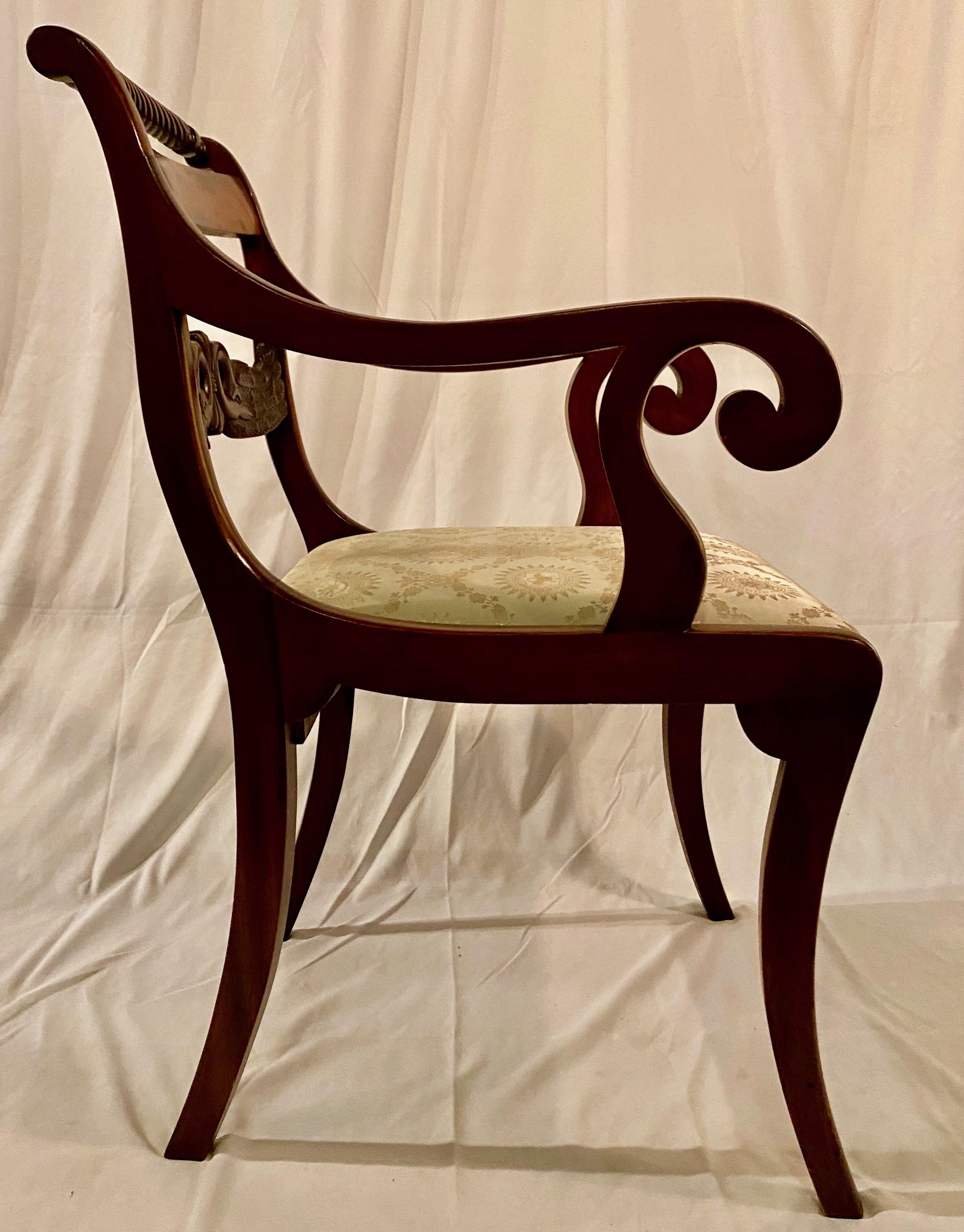 Antique federal design mahogany desk chair, circa 1890
EAC026.