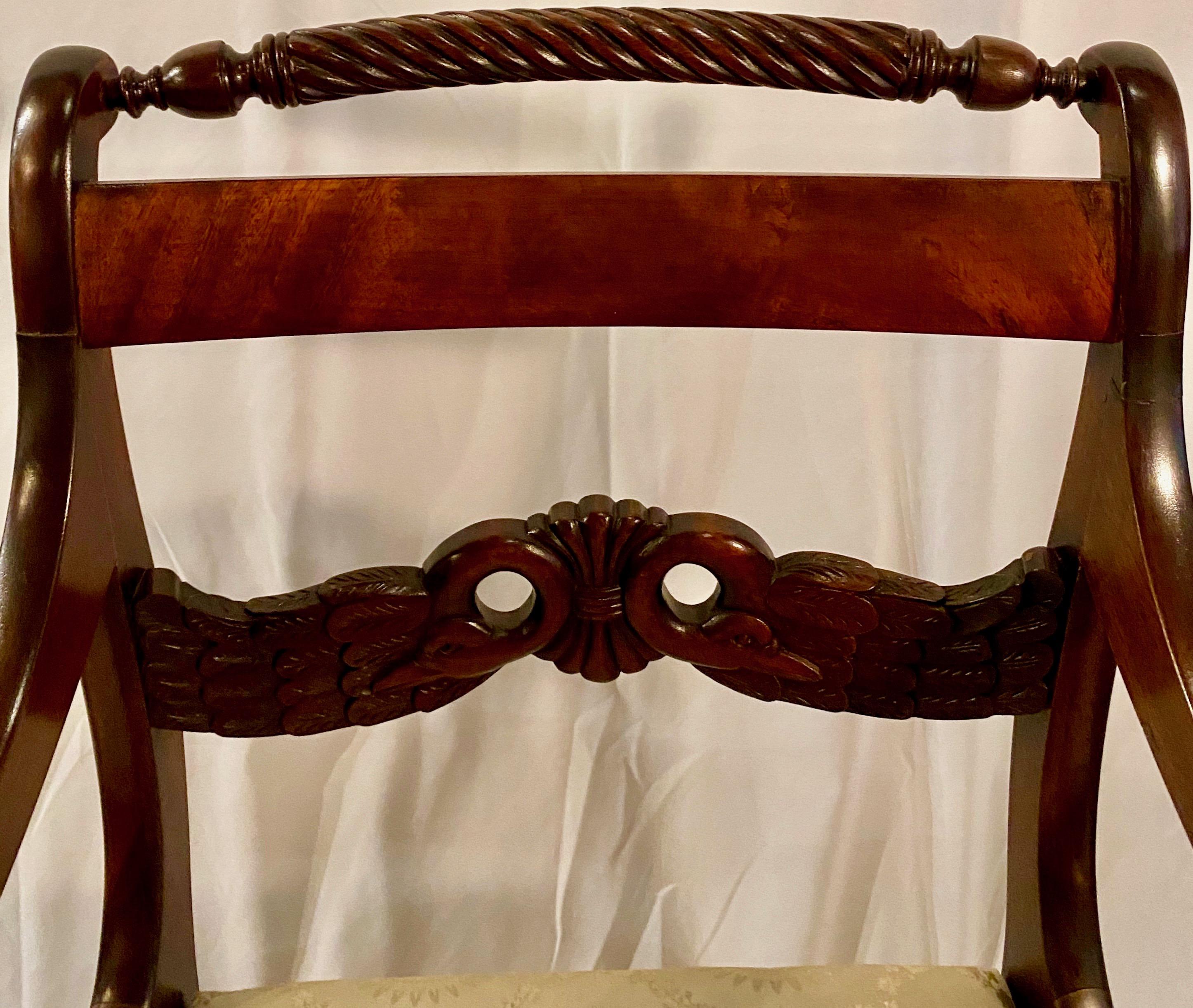 19th Century Antique Federal Design Mahogany Desk Chair, circa 1890