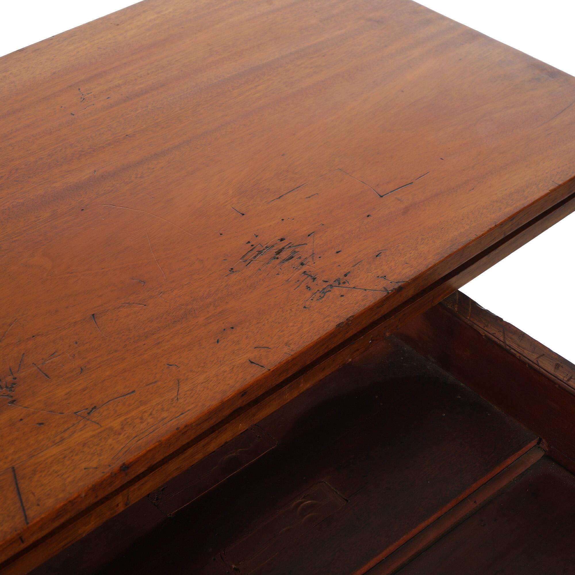 Ancienne table à cartes en acajou sculpté de style Feder Duncan Phyfe C1830 en vente 4