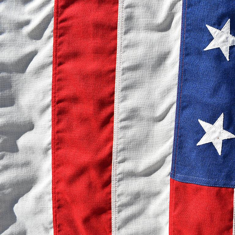 Antike Federal Eagle American 50 Star Flagge mit Messing- Adlerstange, 19. Jahrhundert im Angebot 1
