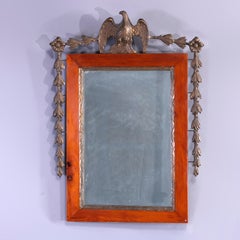 Antique Federal Figural Eagle Giltwood Wall Mirror circa 1840