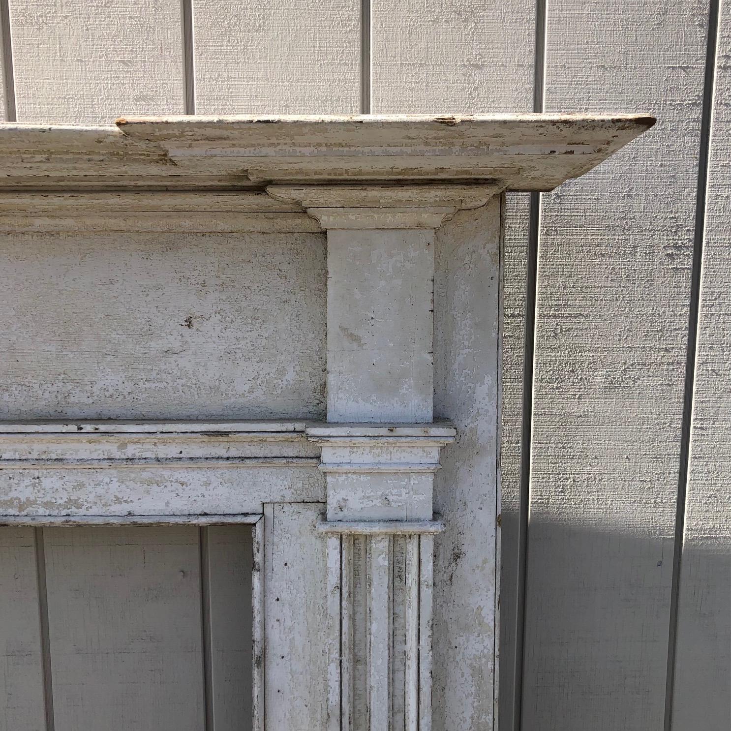 18th Century Antique Federal Fireplace Mantel Surround