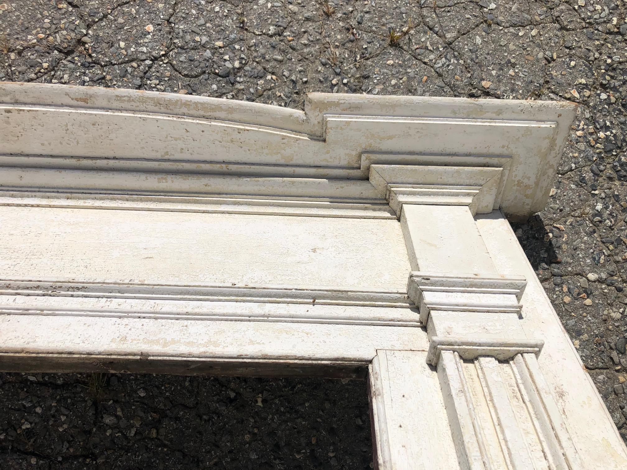 Wood Antique Federal Fireplace Mantel Surround