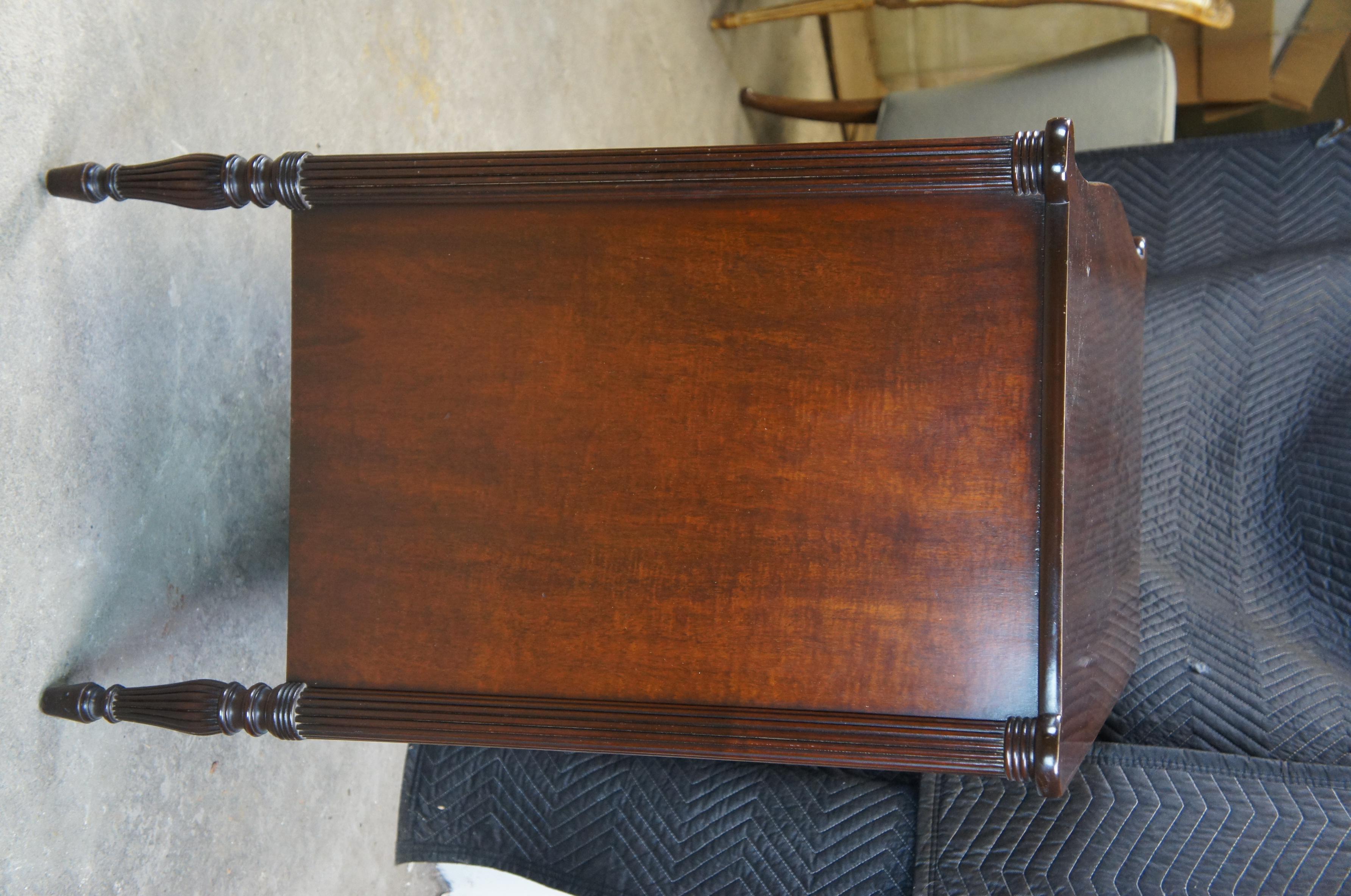 Antique Federal Inlaid Mahogany Flame Birch Serpentine Chest of Drawers Dresser 8