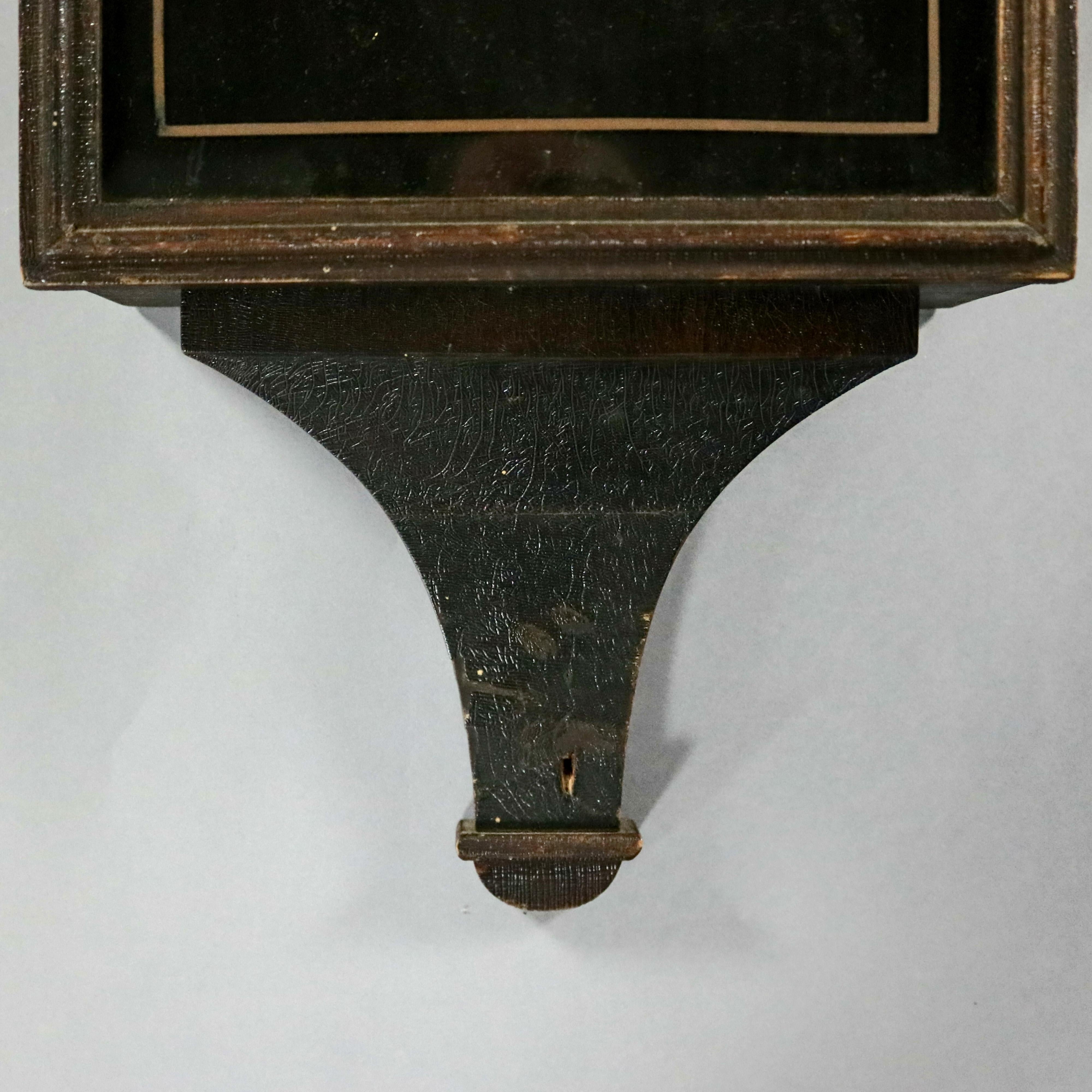 Antique Federal Mahogany Banjo Wall Clock by Waterbury Clock Co, circa 1900 In Good Condition In Big Flats, NY