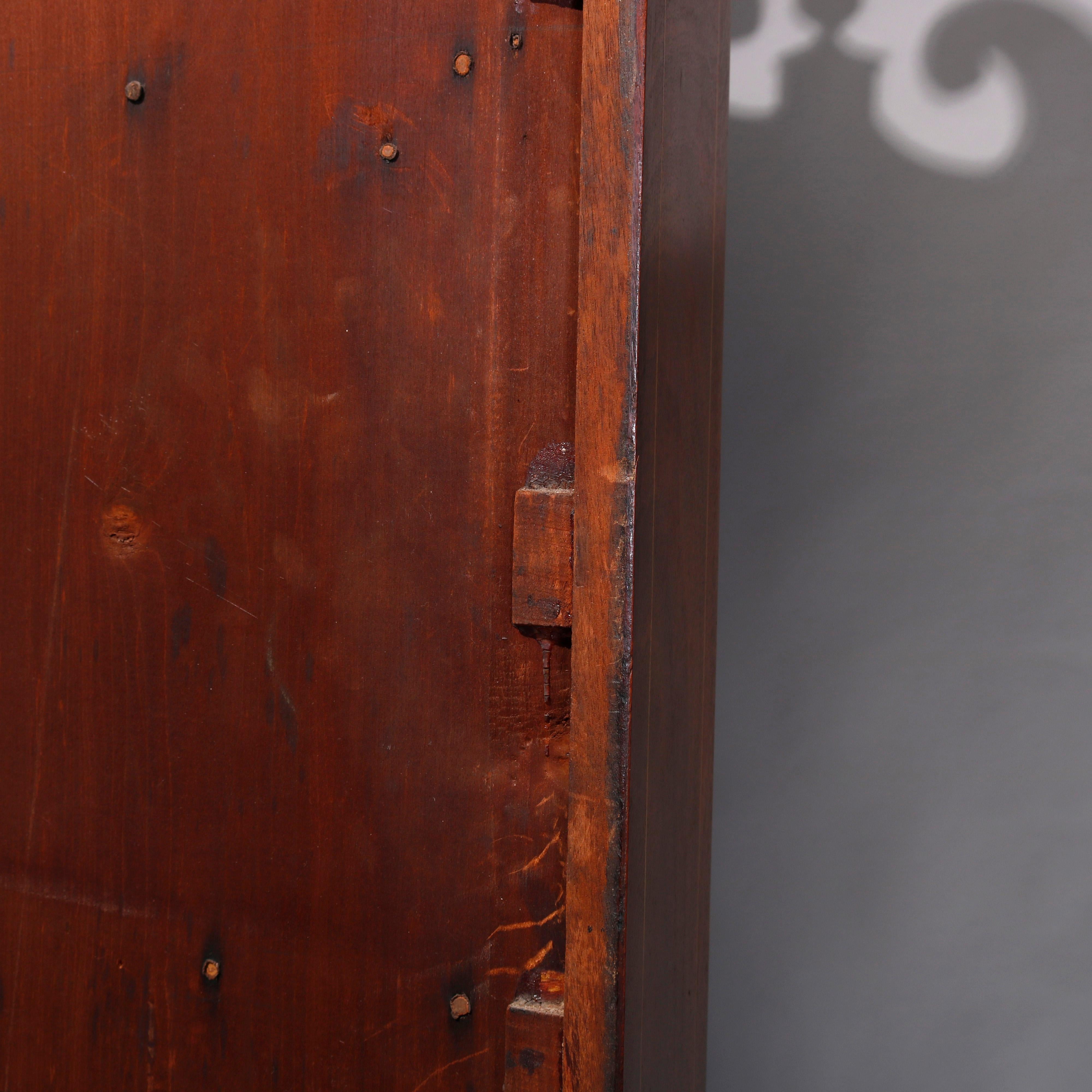 Federal Mahogany with Satinwood Inlay and Banding Corner Cabinet, 20th Century 7