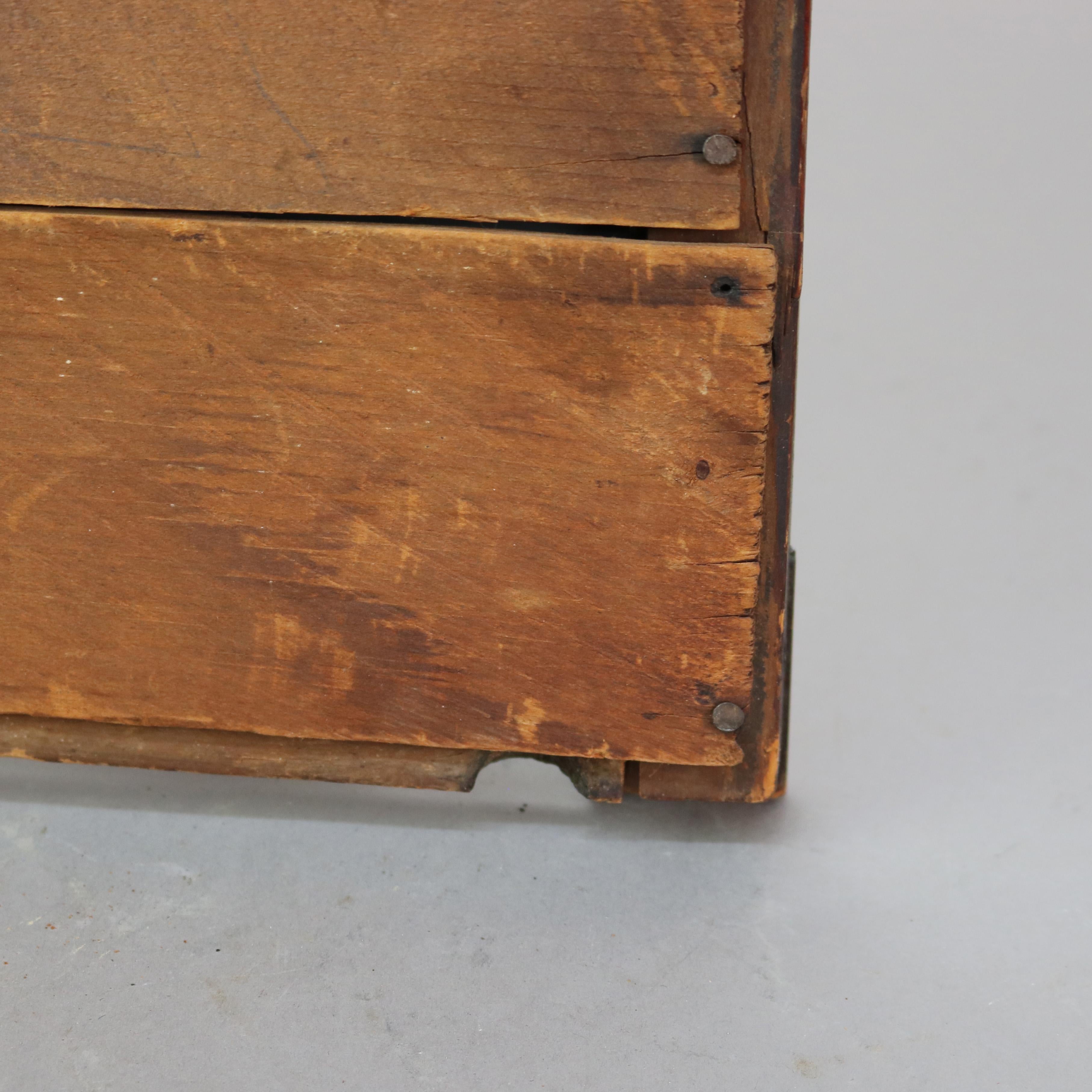 Miroir fédéral ancien avec panneau églomisé peint à la main représentant une scène de palais C1850 en vente 4