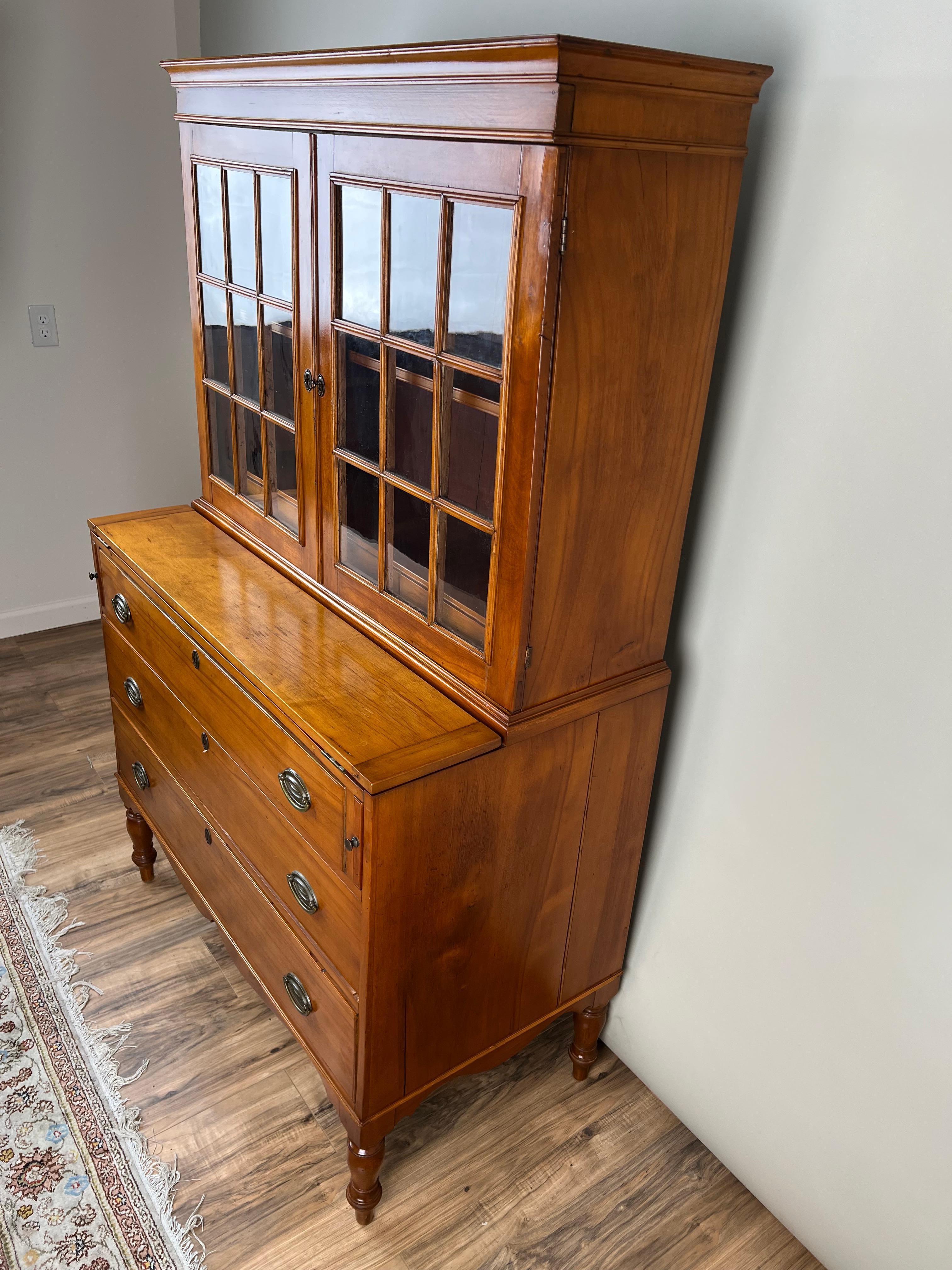 Sheraton Antiquity Federal Period Maple Plantation Secretary c.1830