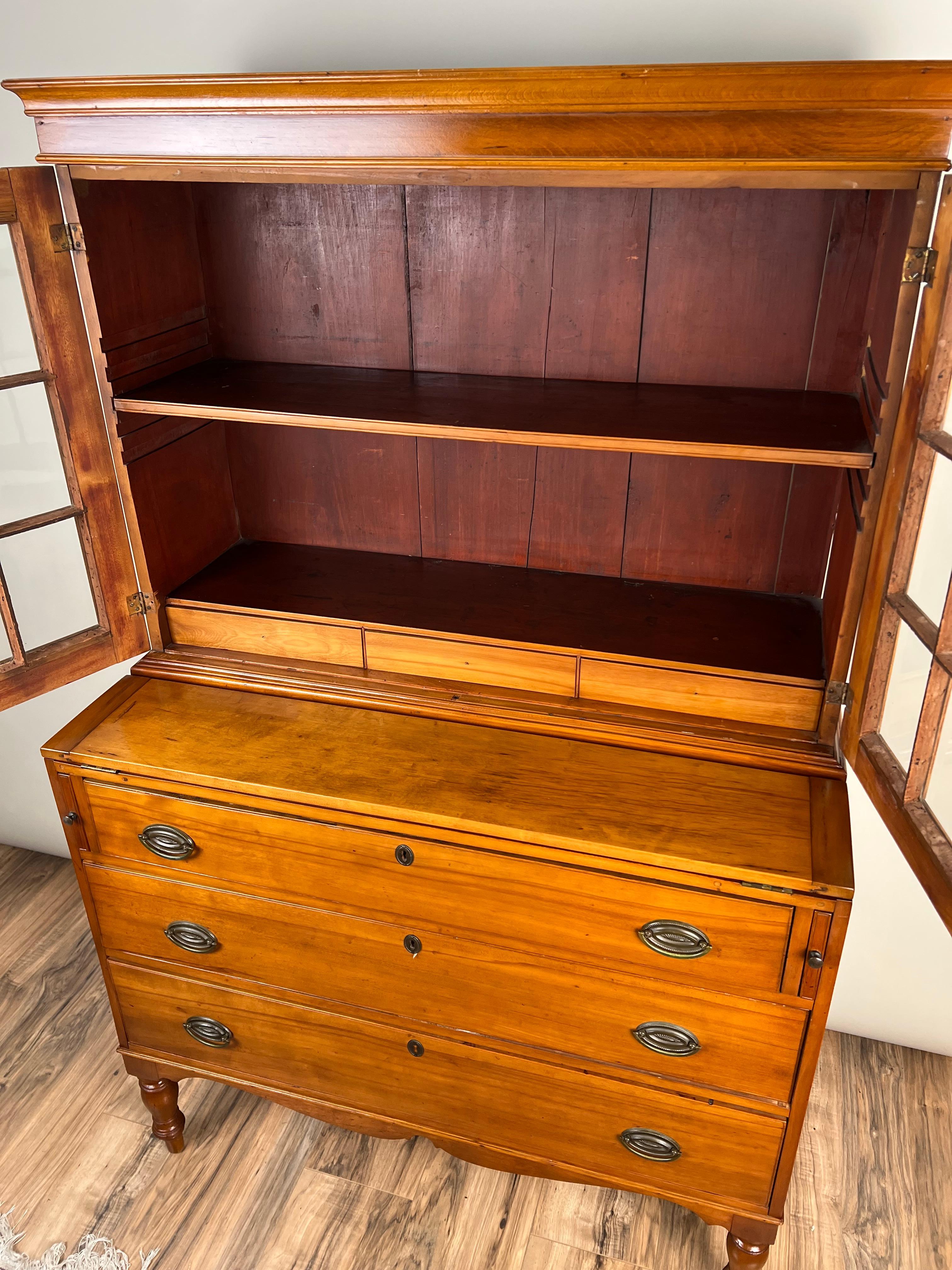 Érable Antiquity Federal Period Maple Plantation Secretary c.1830