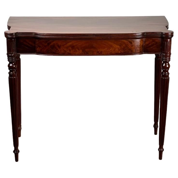 Antique Federal Period Sheraton Cookie Corner Game Table c. 1830 For Sale