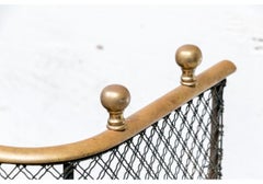 Antique Federal Style Fire Fender With Grid Screen