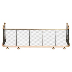 Antique Federal Style Fire Fender With Grid Screen