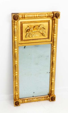 Antique Federal Style Gold Gilt Floral Mirror