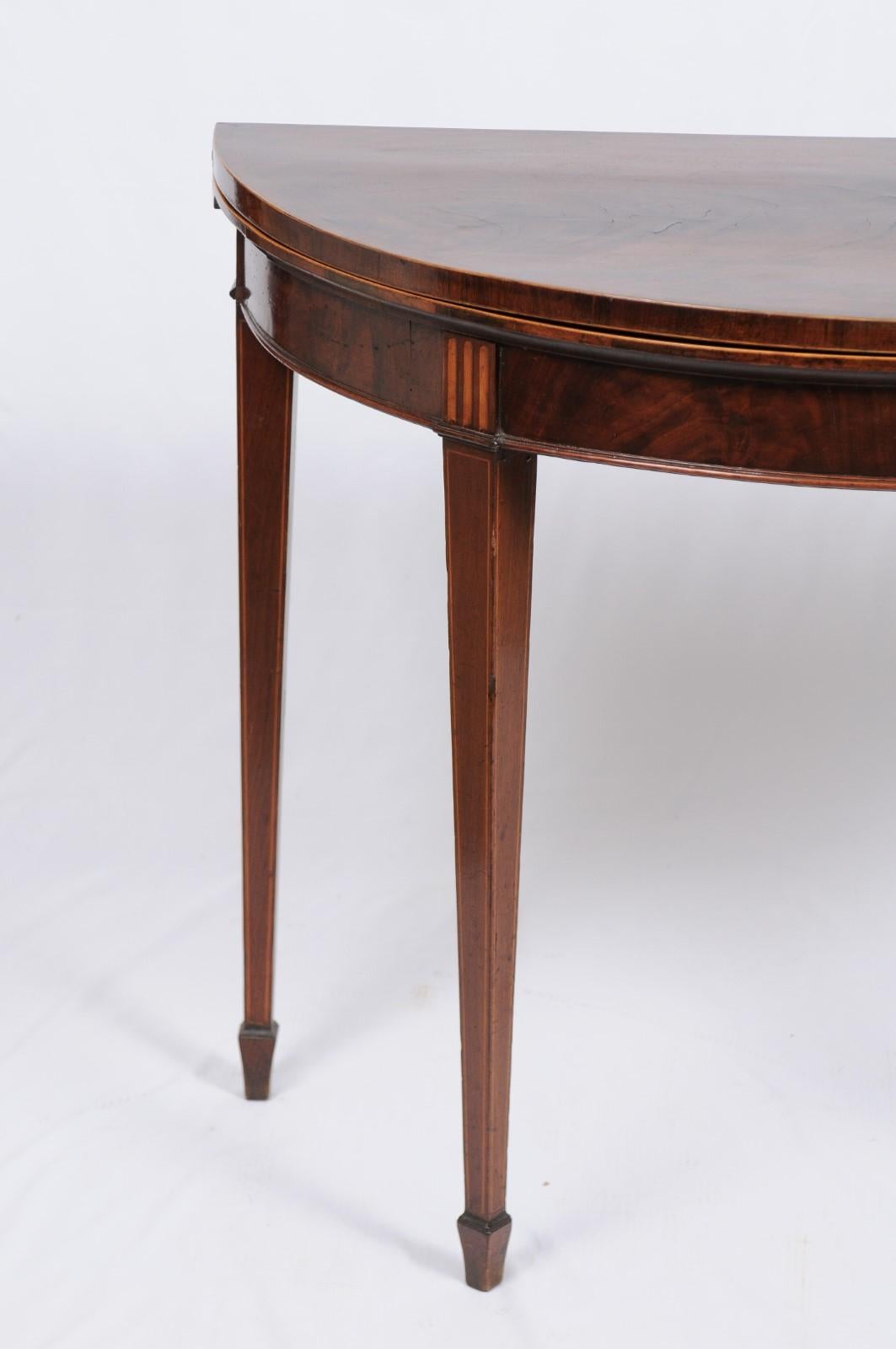 antique demilune table