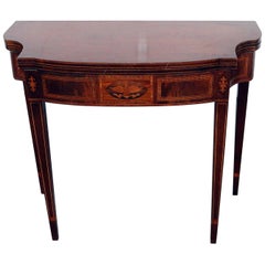 Antique Federal style Inlaid Sheraton Console Games Table