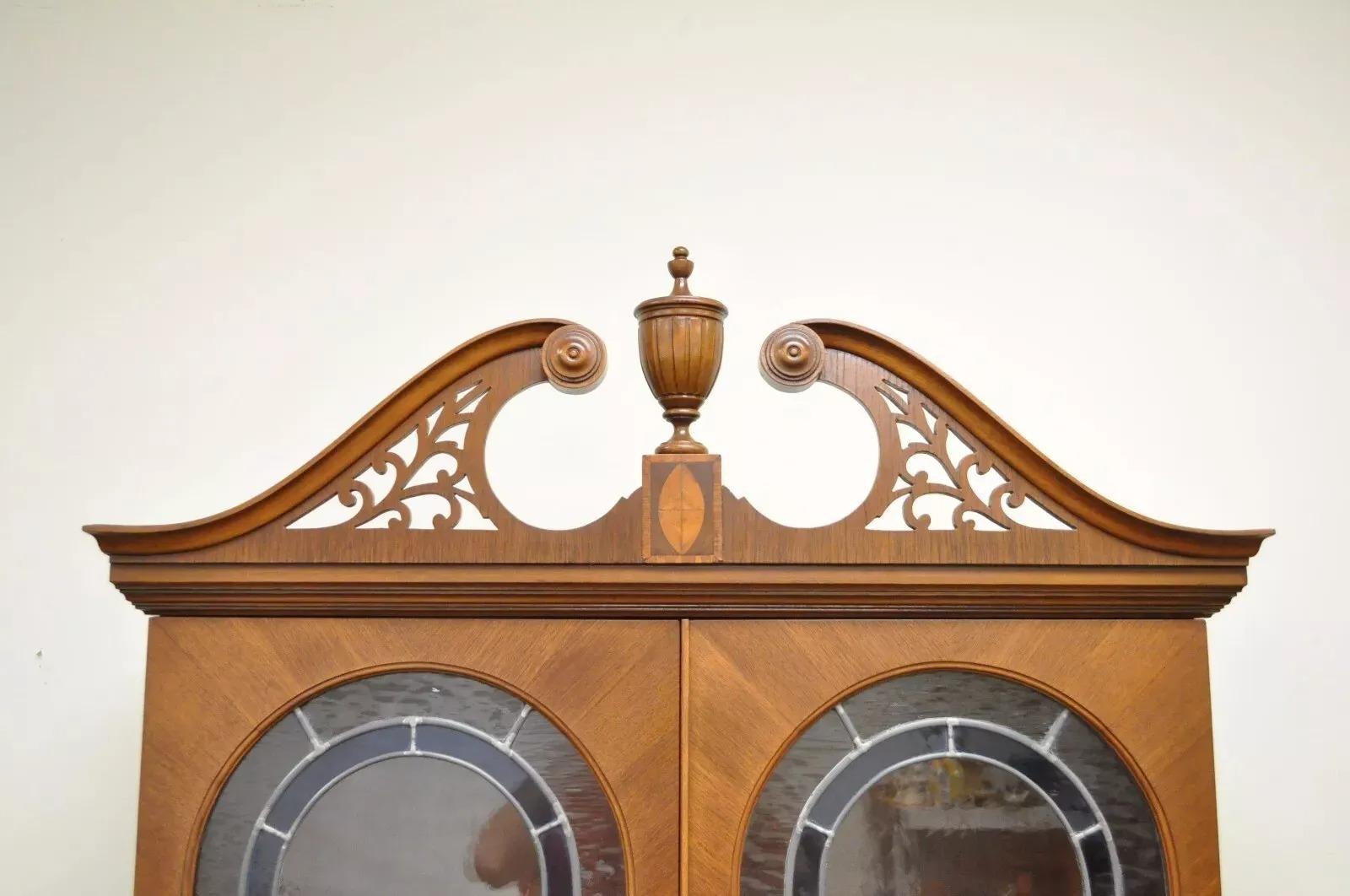 small antique china cabinet with glass doors