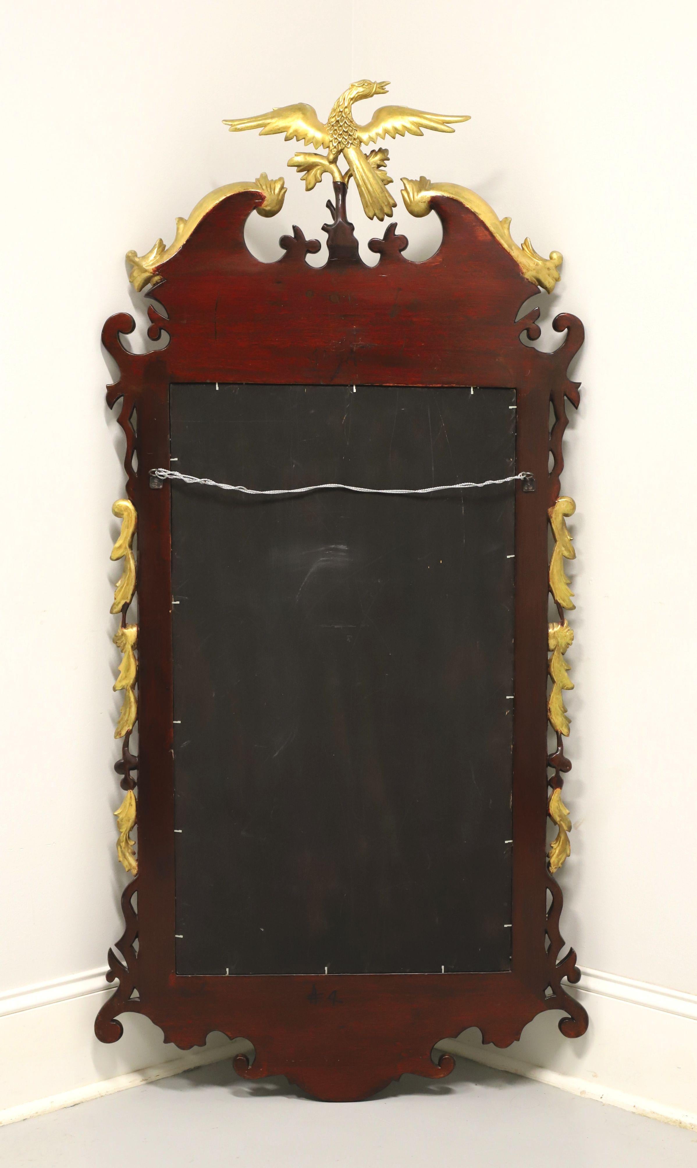 Antique Federal Style Mahogany & Gold Gilt Eagle Wall Mirror For Sale 2