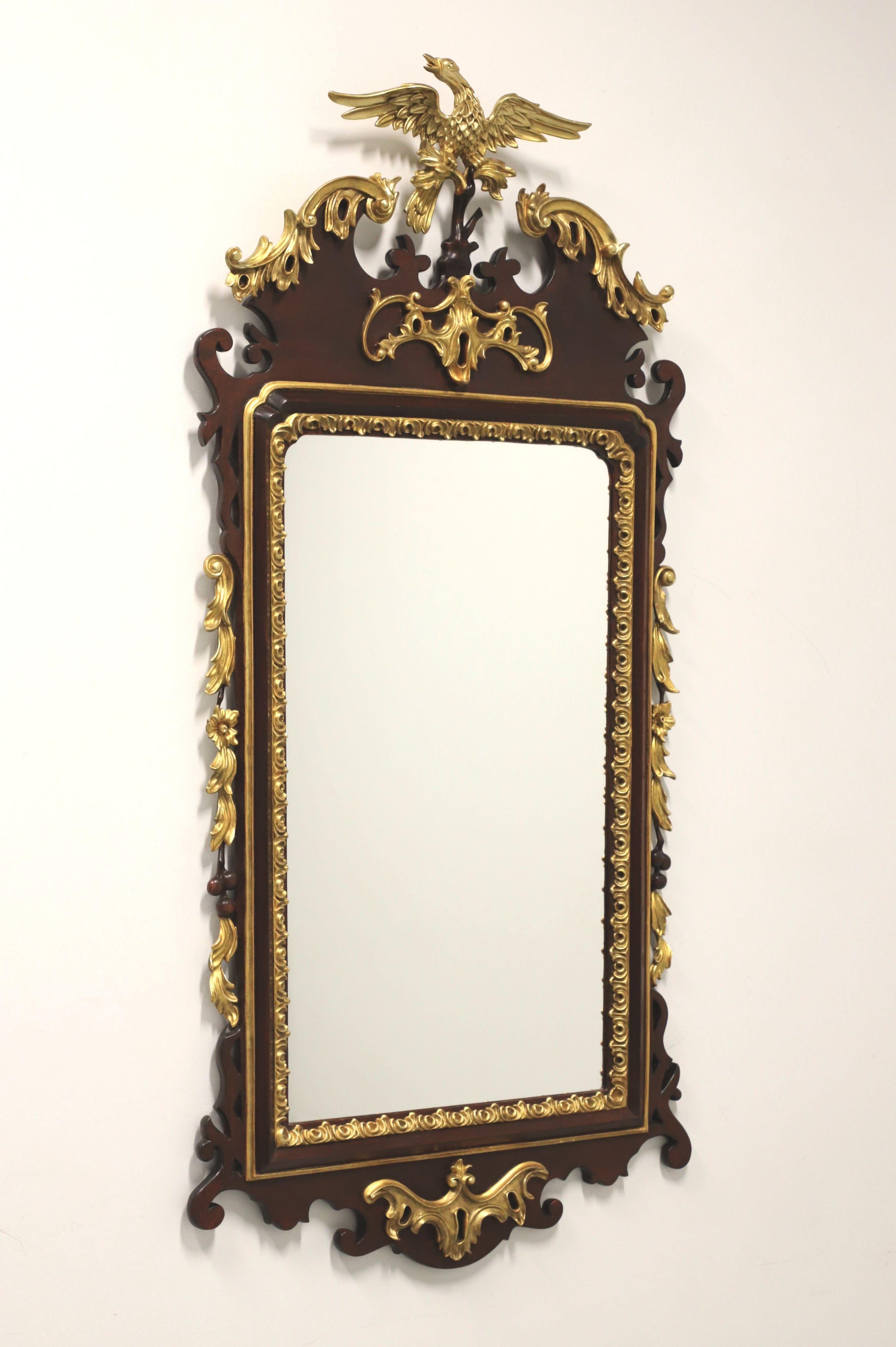 Antique Federal Style Mahogany & Gold Gilt Eagle Wall Mirror For Sale 3