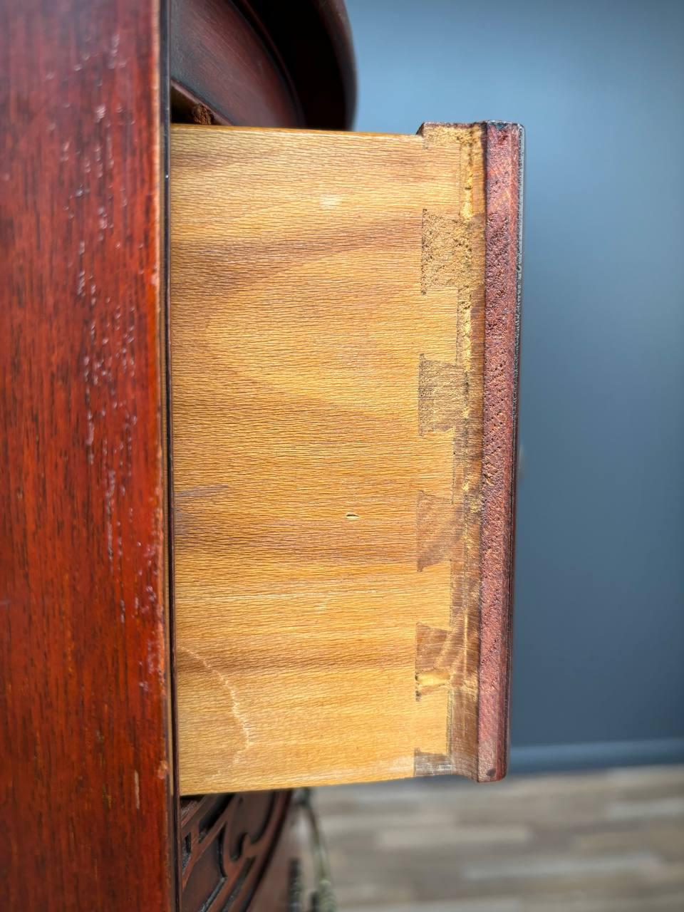 Mid-20th Century Antique Federal Style Mahogany Highboy Dresser