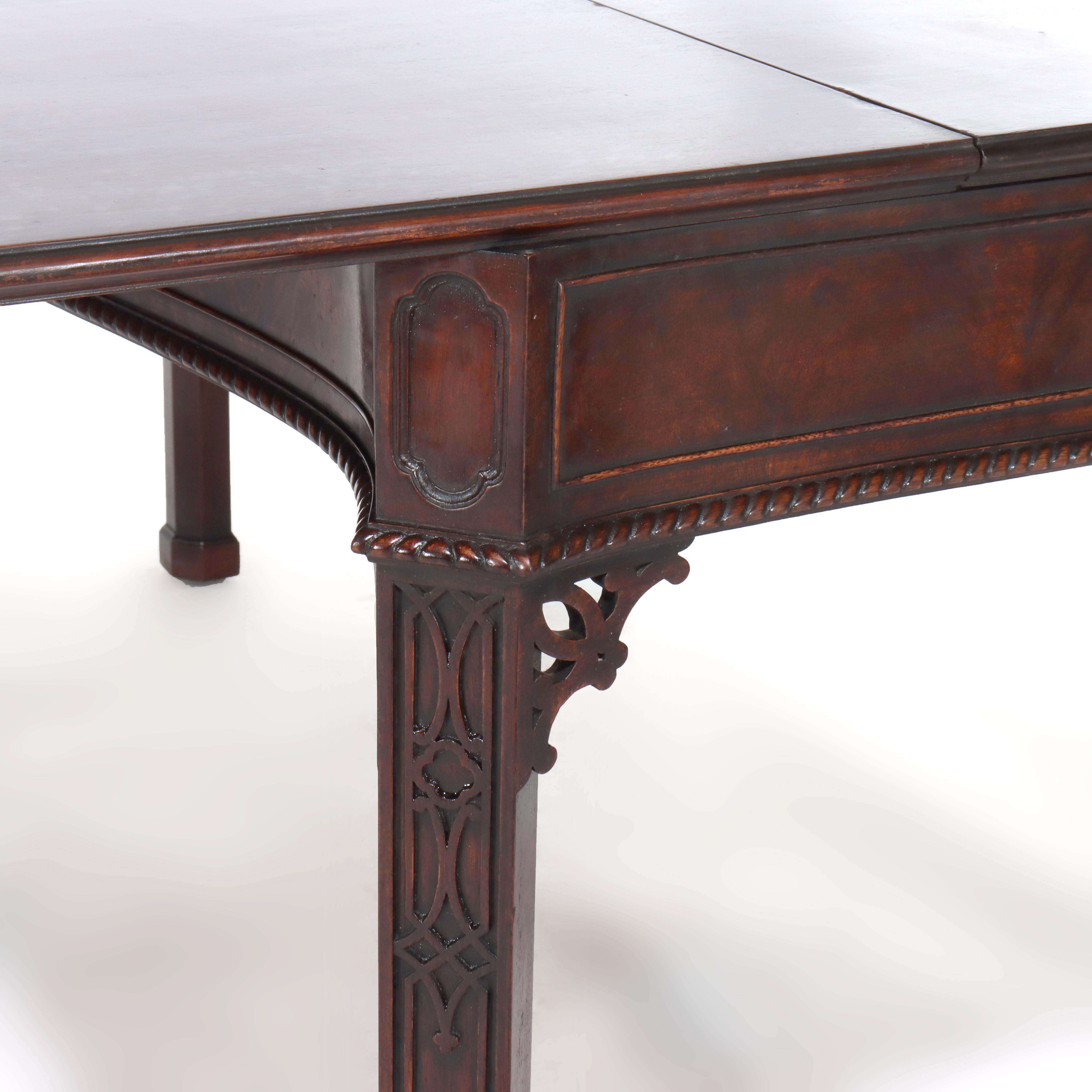 Ancienne table d'entrée à abattant en acajou de style Feder avec un seul tiroir C1930 en vente 7