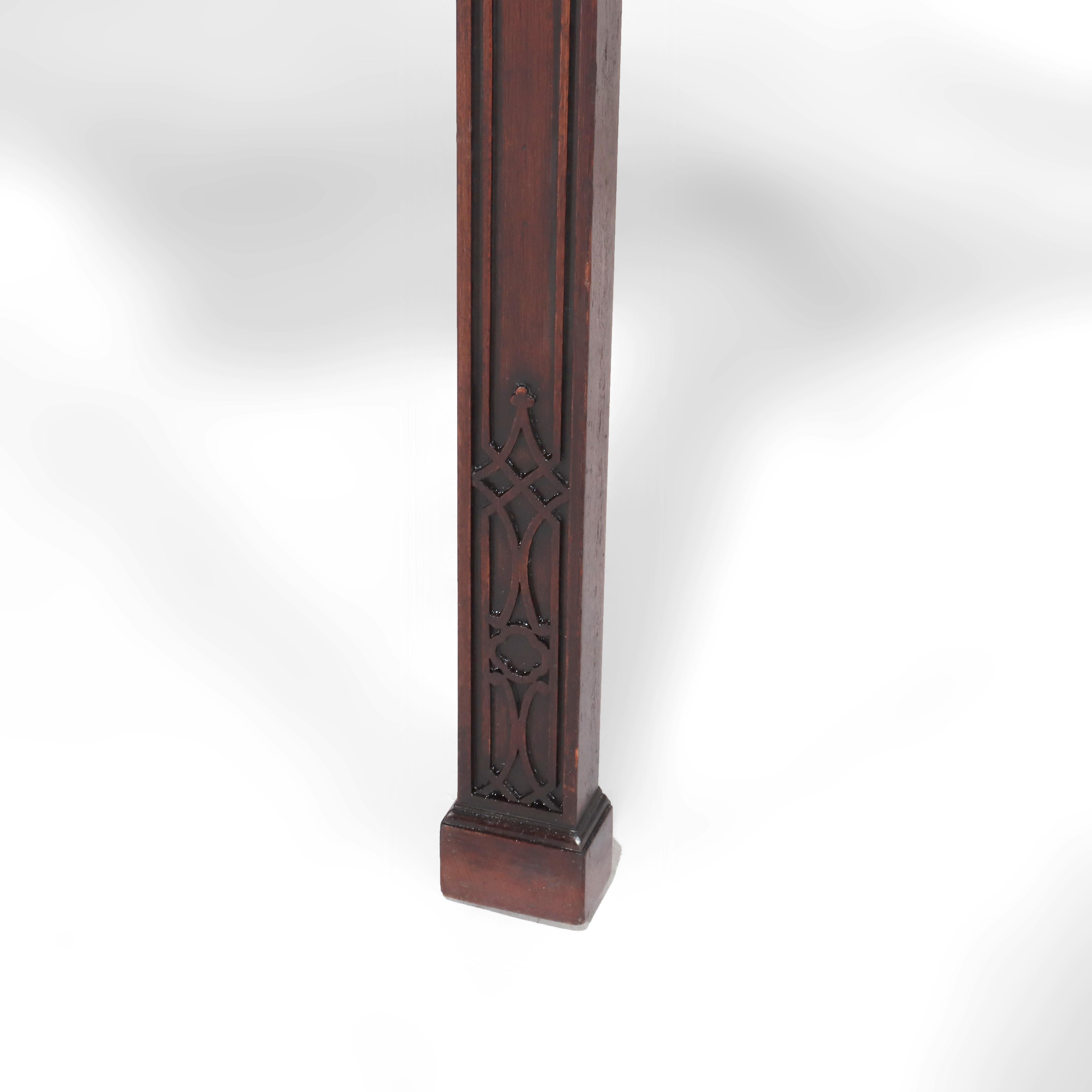 Ancienne table d'entrée à abattant en acajou de style Feder avec un seul tiroir C1930 en vente 8