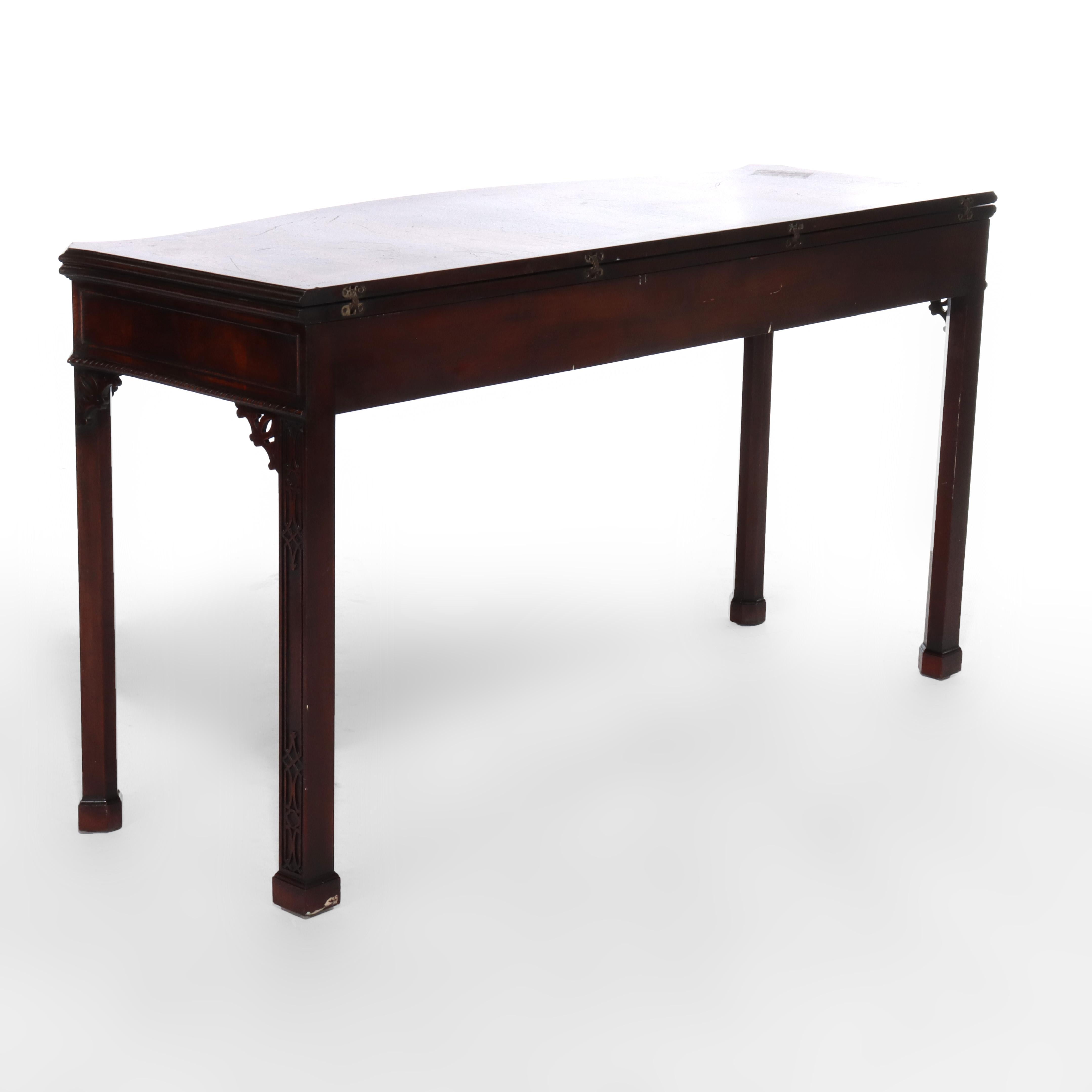 Ancienne table d'entrée à abattant en acajou de style Feder avec un seul tiroir C1930 en vente 10