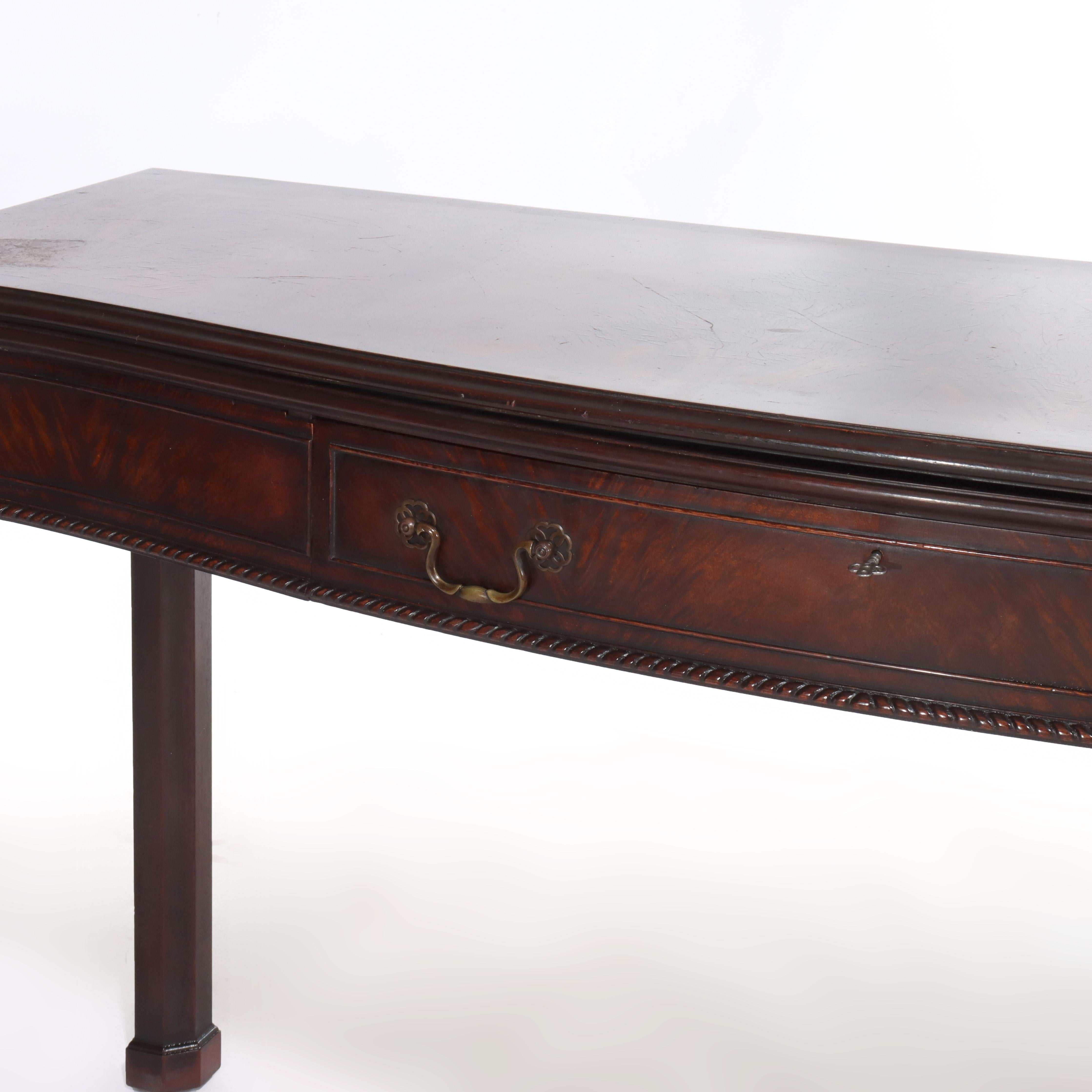 Acajou Ancienne table d'entrée à abattant en acajou de style Feder avec un seul tiroir C1930 en vente