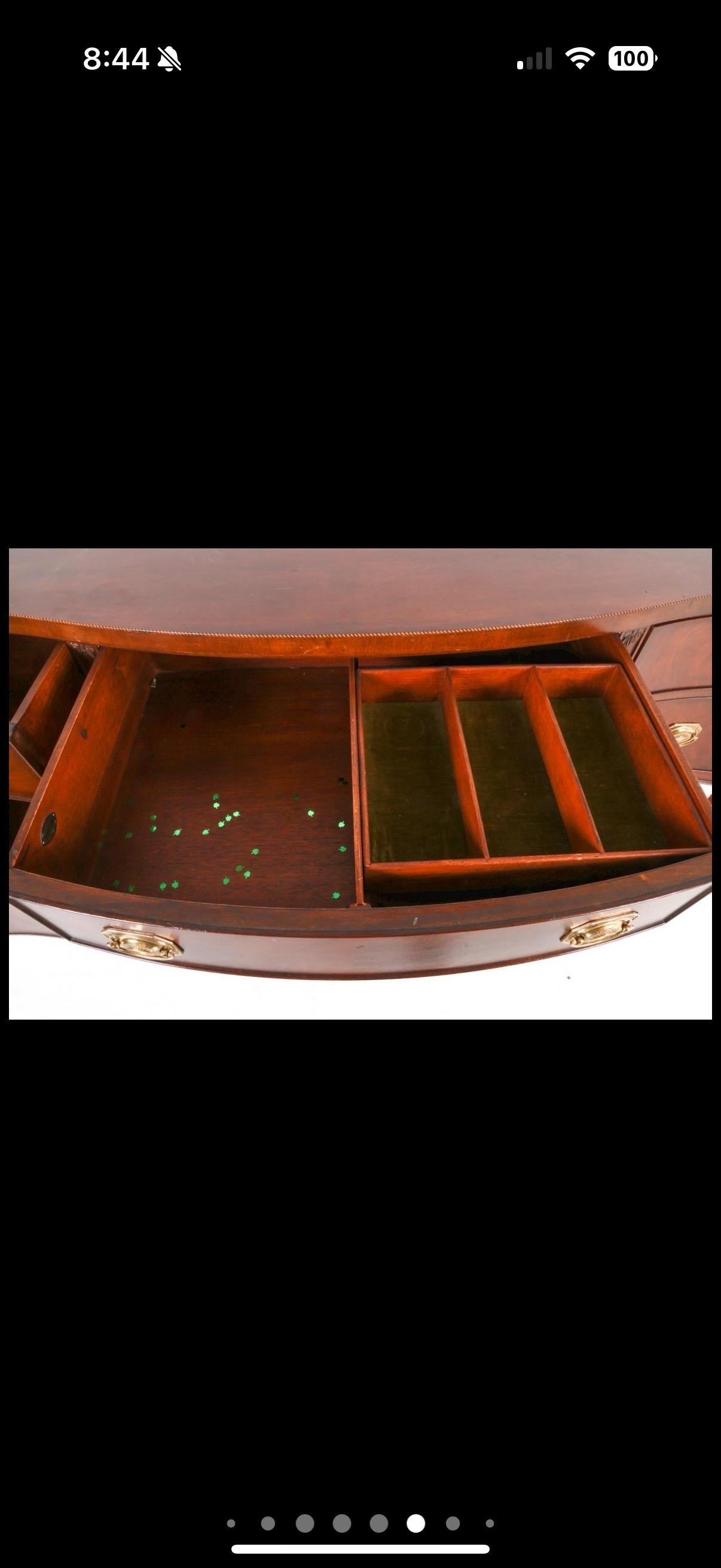 Antica credenza in stile Feder in mogano Credenza Buffet In condizioni buone in vendita a West Hartford, CT