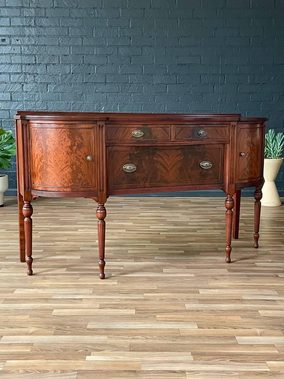 American Antique Federal Style Mahogany Sideboard Server