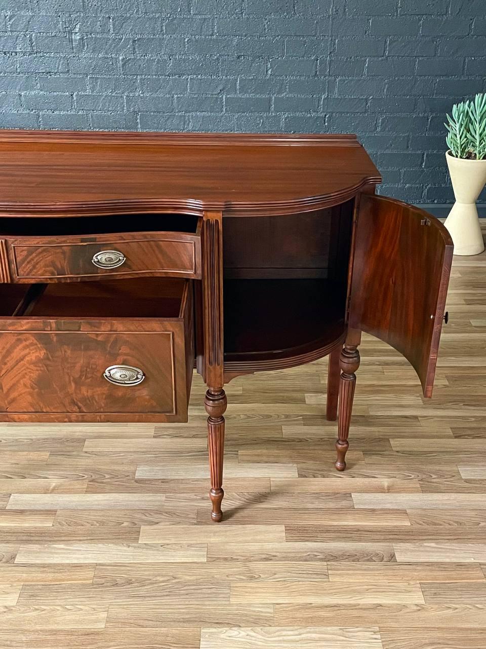 Antique Federal Style Mahogany Sideboard Server 1