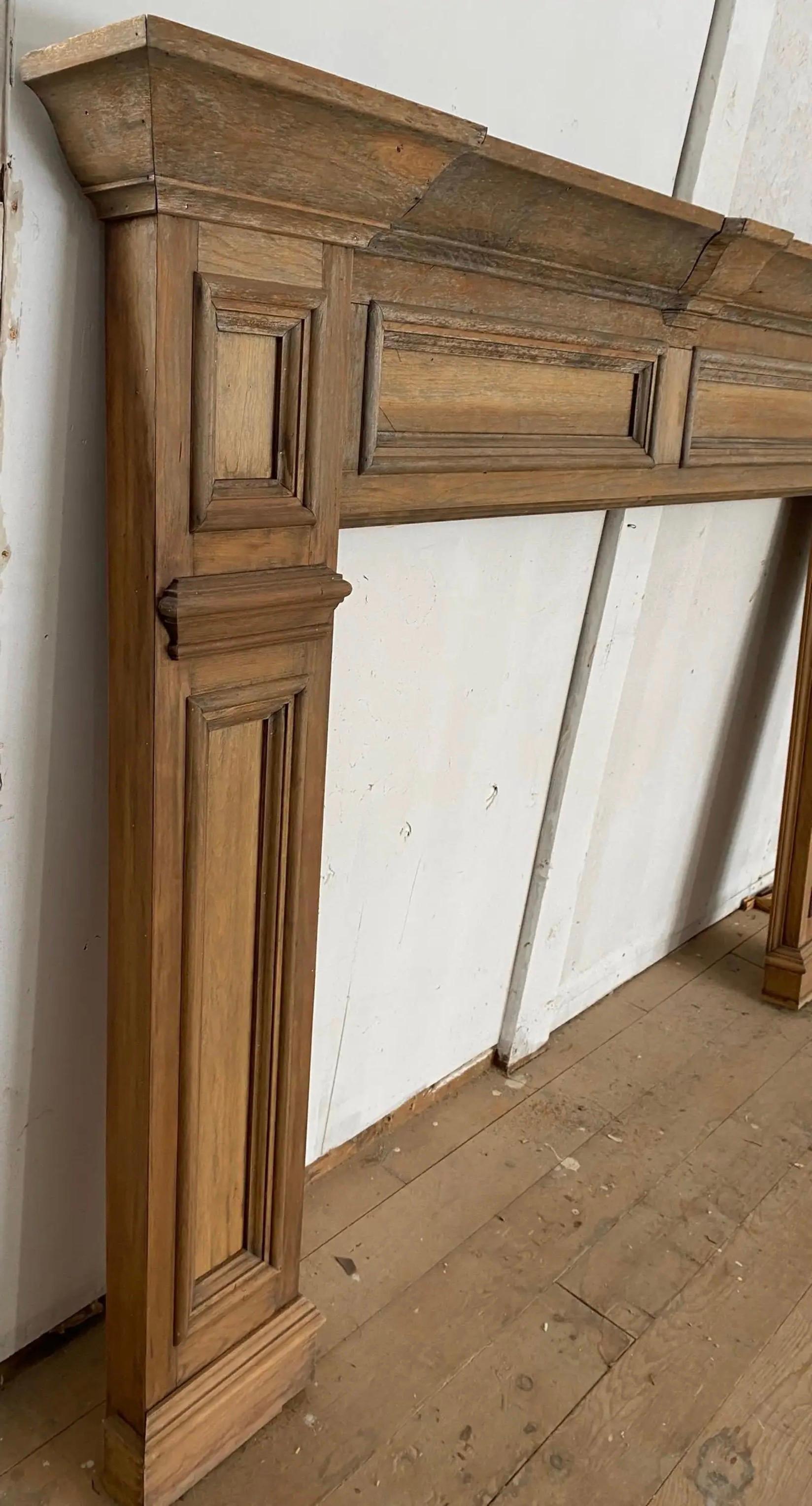Antiker Holzkaminsims im Federal-Stil im Angebot 2
