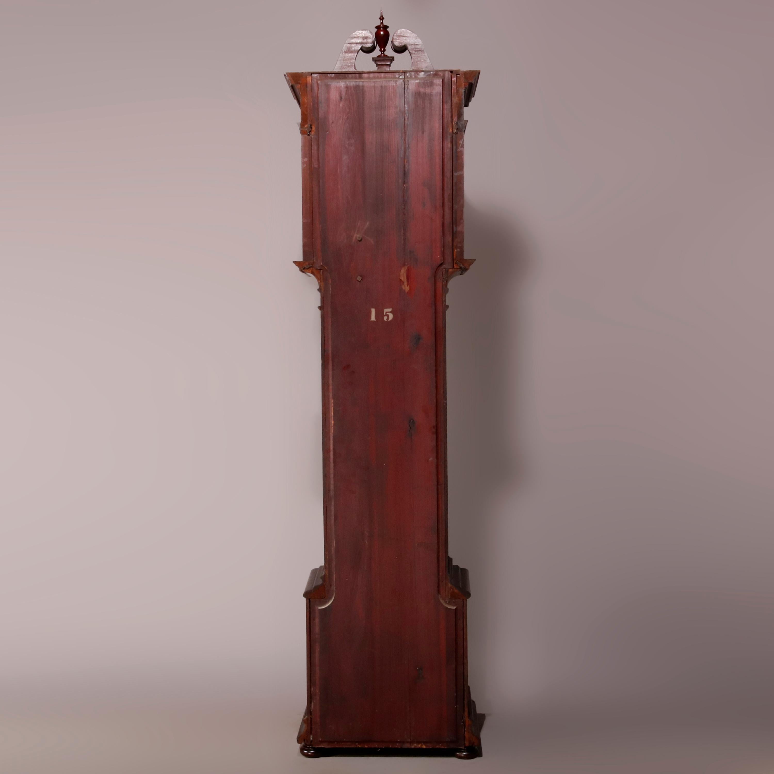 Antique Federal Tiffany & Co., NY Moon Phase Mahogany Long Case Clock circa 1900 8