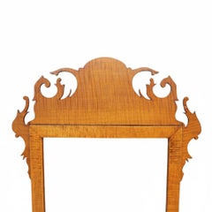 Antique Federal Tiger Maple Mirror 19thC