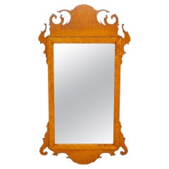 Antique Federal Tiger Maple Mirror 19thC