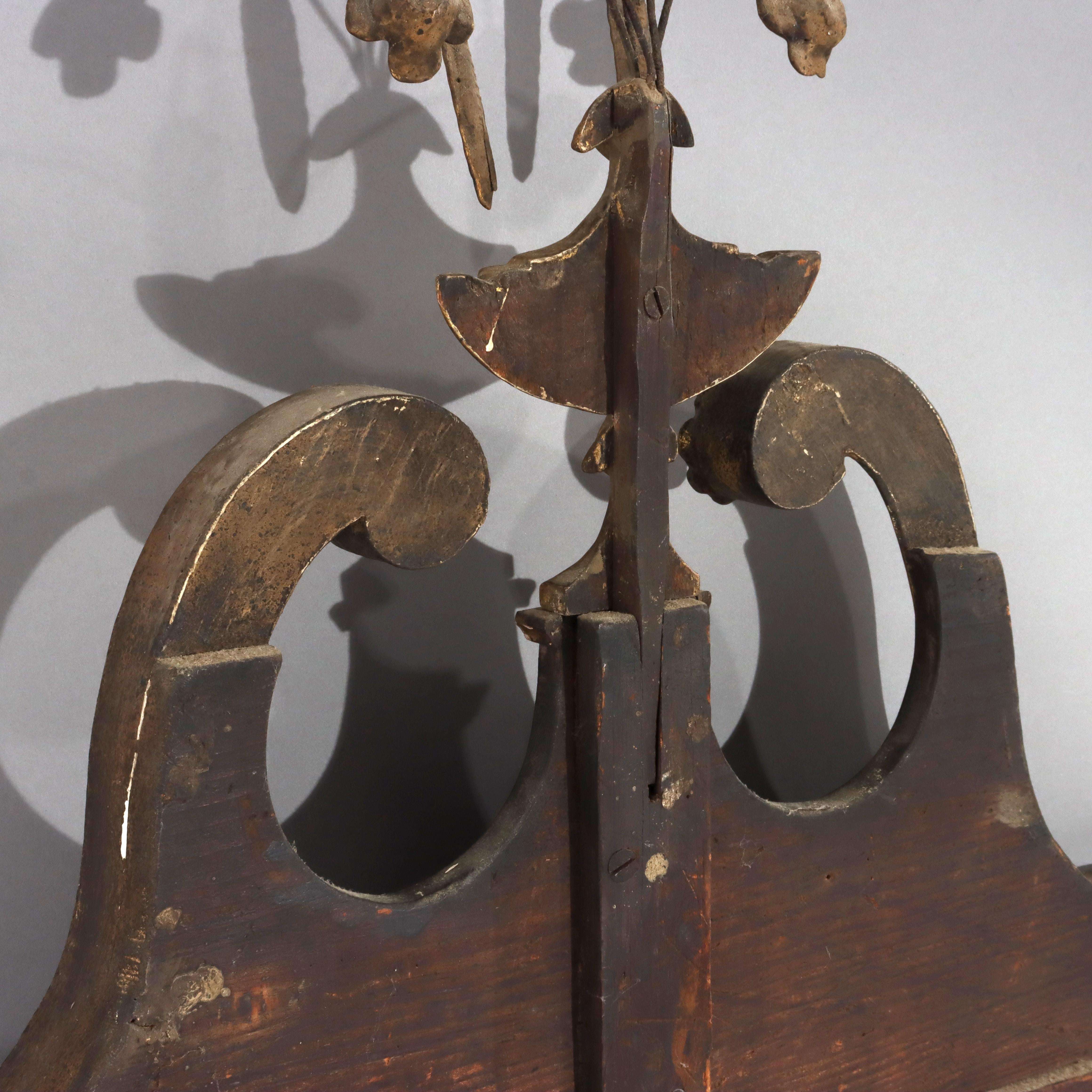 Antique Federal Trumeau Flame Mahogany Reverse Painted Mirror 19ème siècle en vente 2