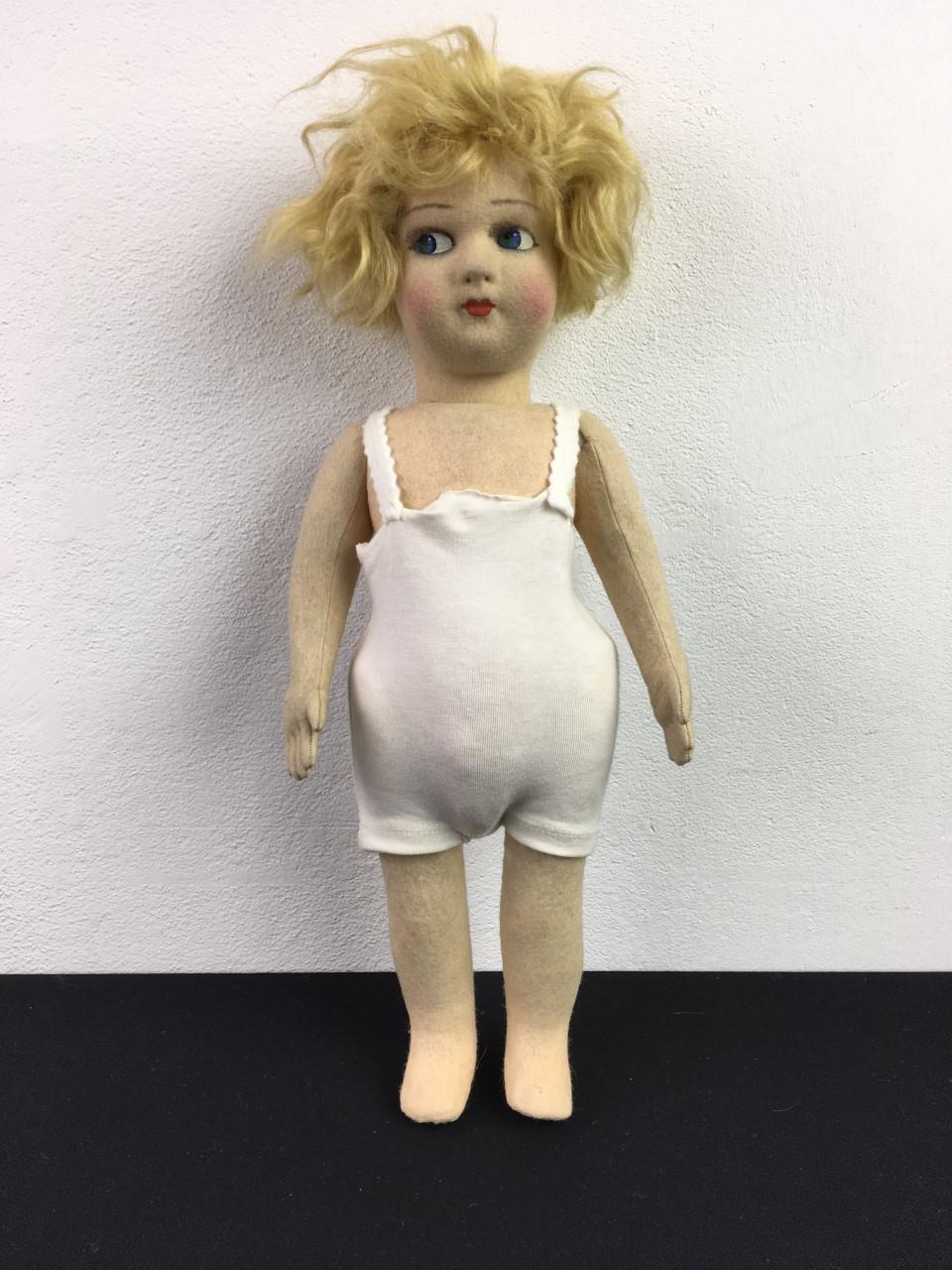 Antique Felt Lenci Toy Doll 6