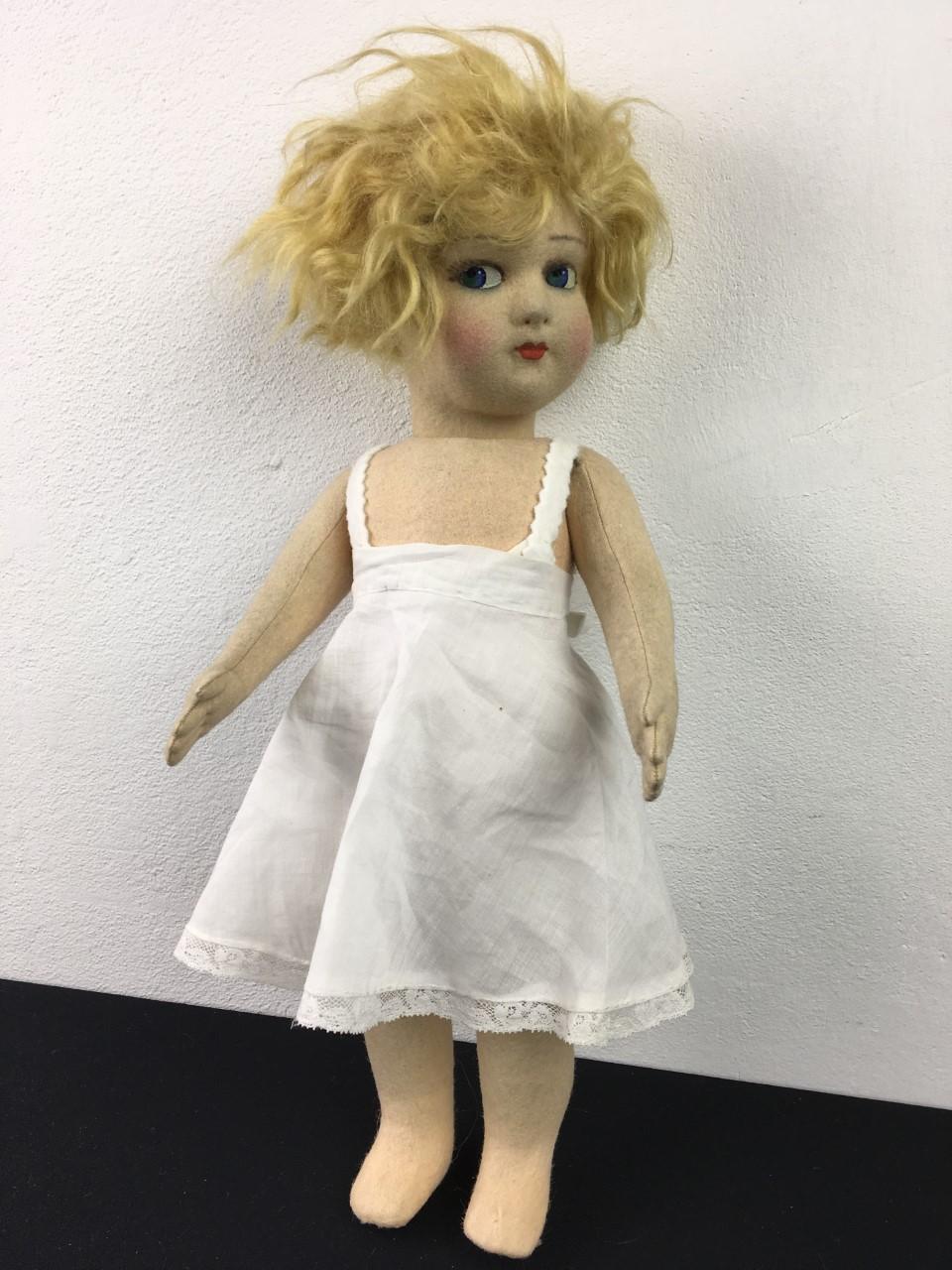 Antique Felt Lenci Toy Doll 7